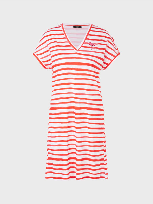Striped cotton rib dress