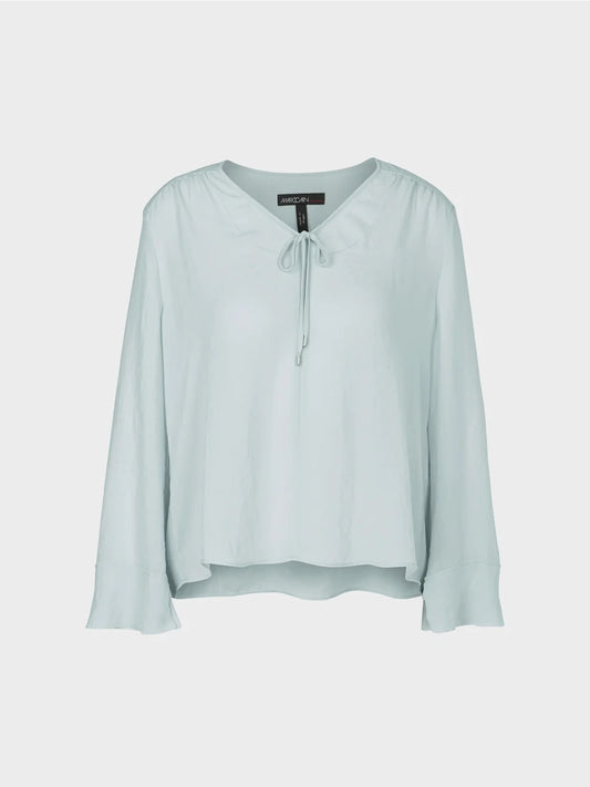 Long-sleeved blouse from recycled fibre