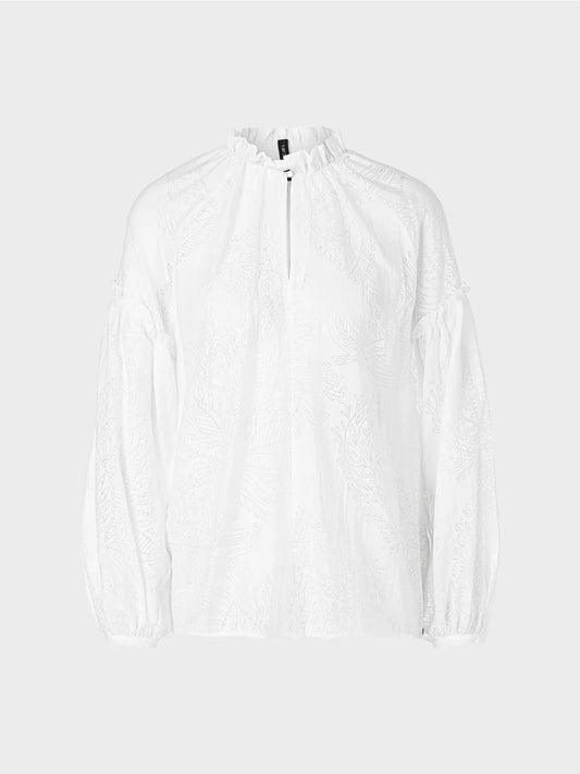 Viscose transparent/opaque design blouse