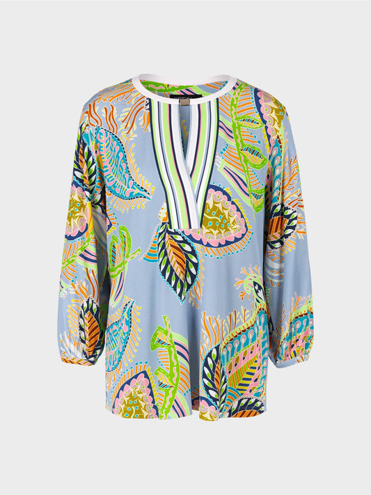 Viscose blouse in a pattern mix