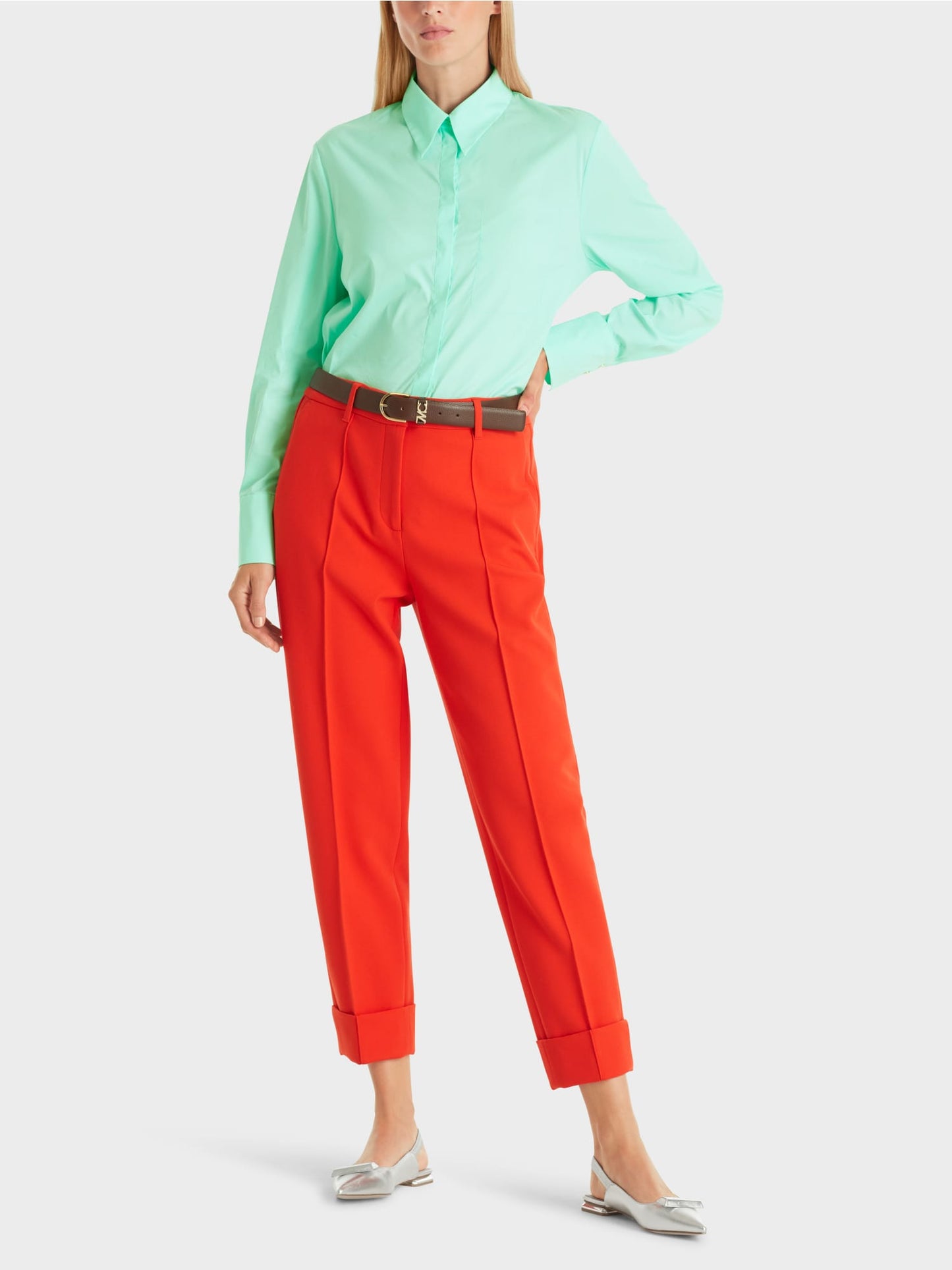 FORDON pants with pleat and cuffs