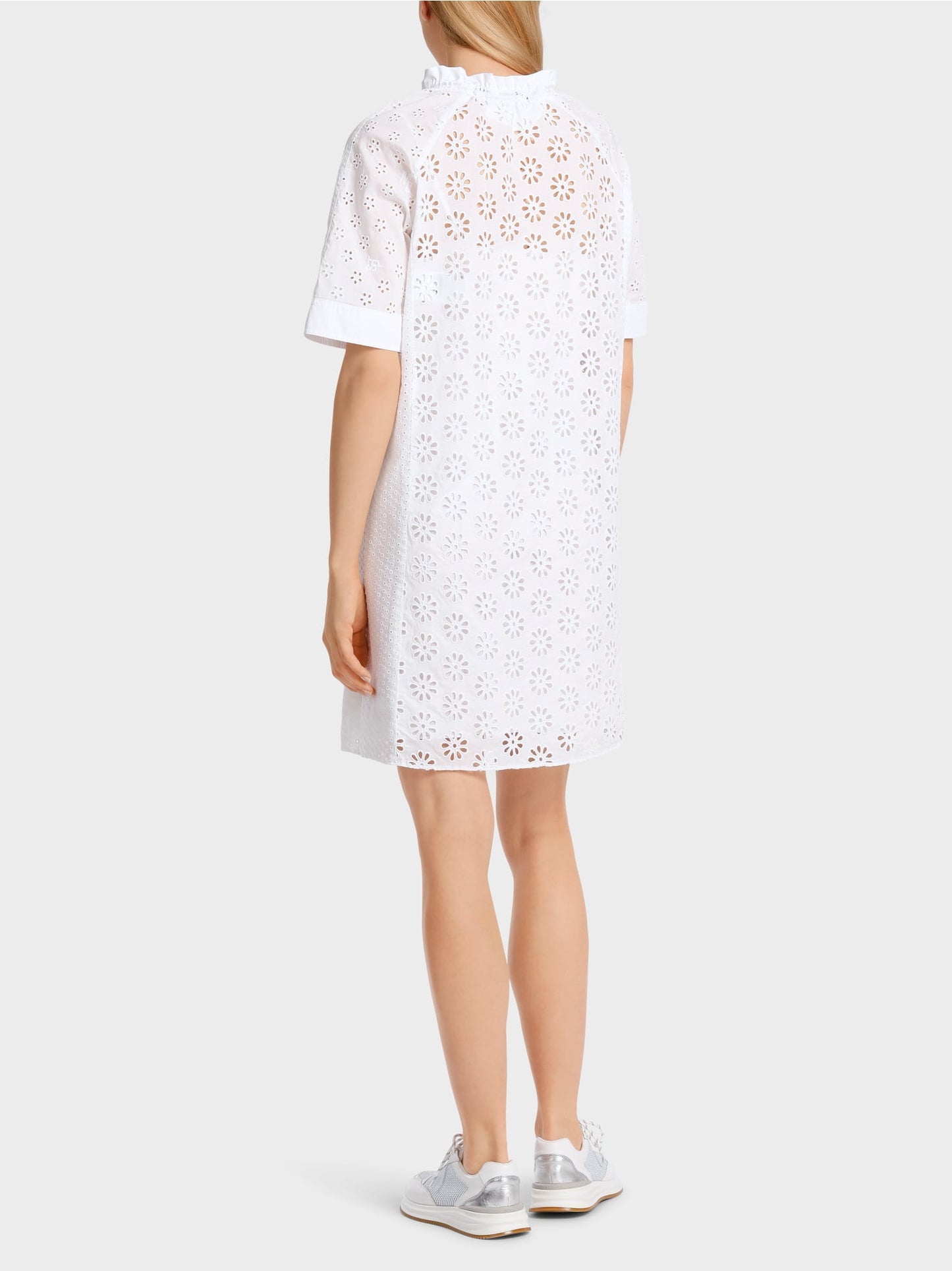 Dress with eyelet embroidery