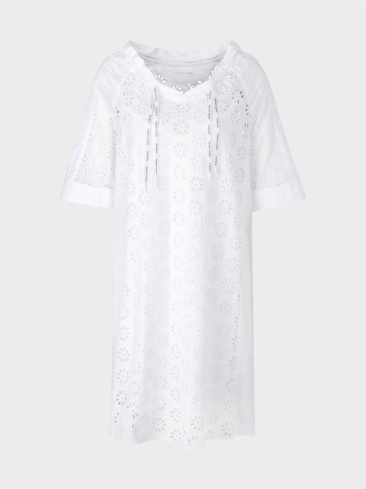 Dress with eyelet embroidery