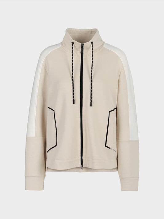 Sporty zip jacket with stand-up collar