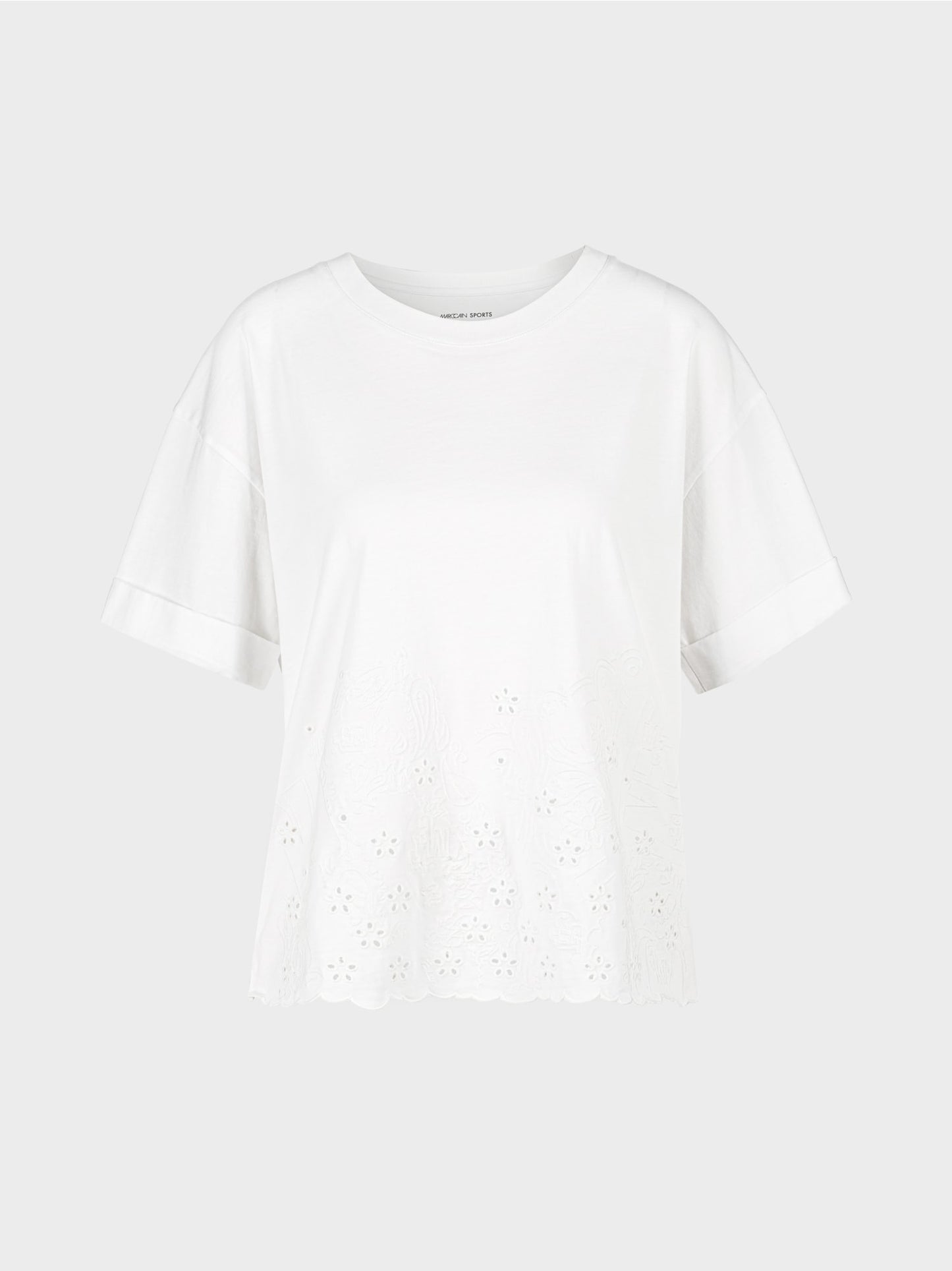 T-shirt with eyelet embroidery