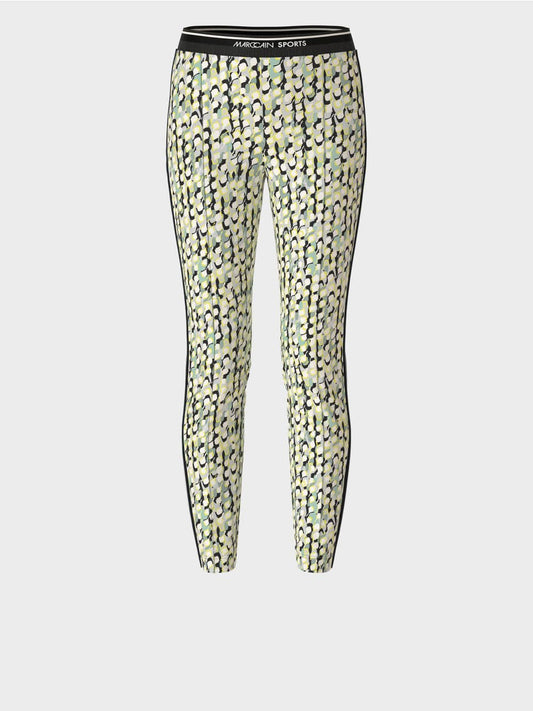 SOFIA pants - all-over print and galloon
