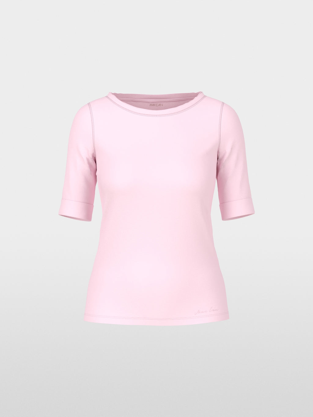 T-shirt with turn-up sleeves