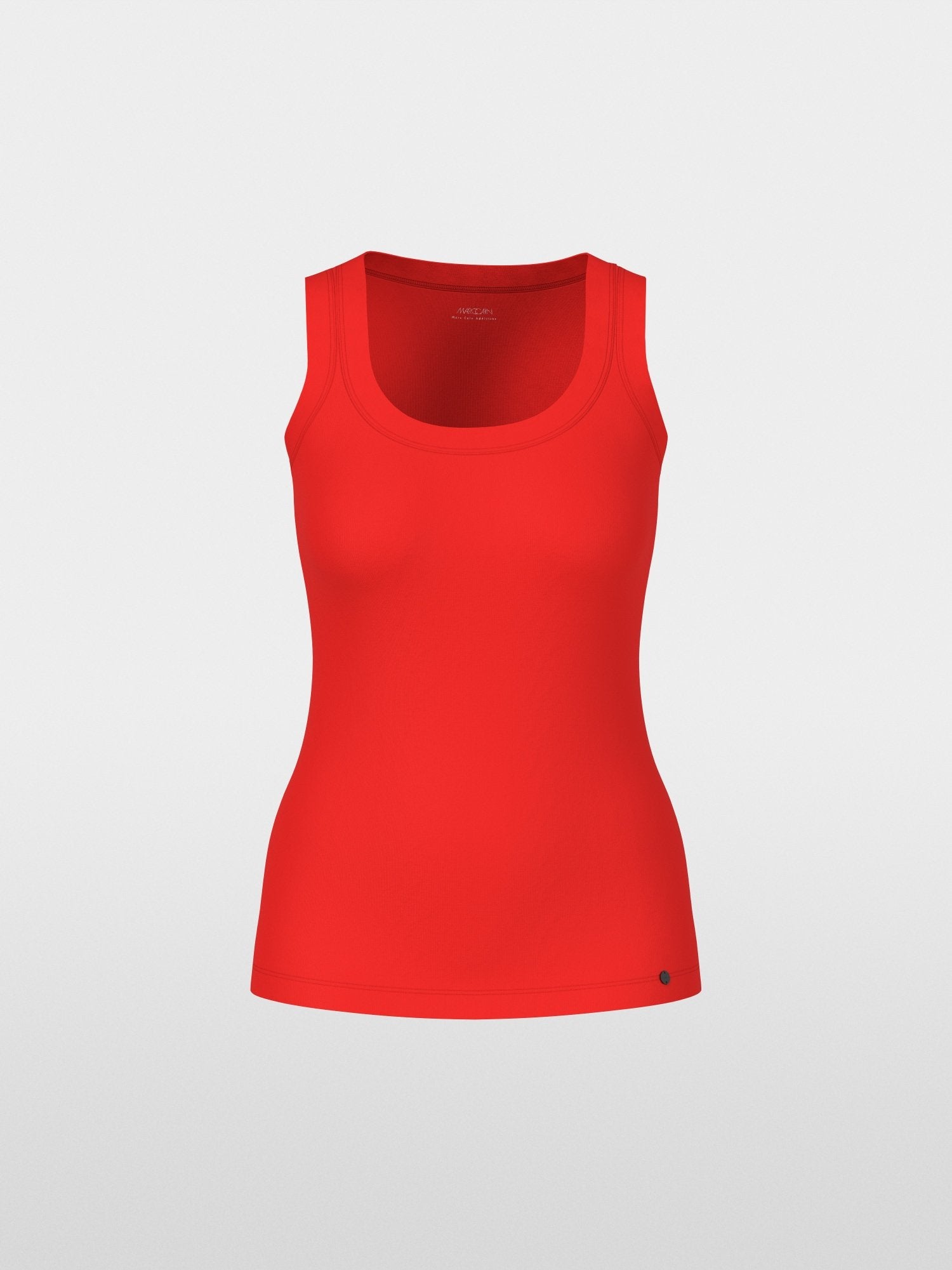 Sleeveless and fitted - top in plain