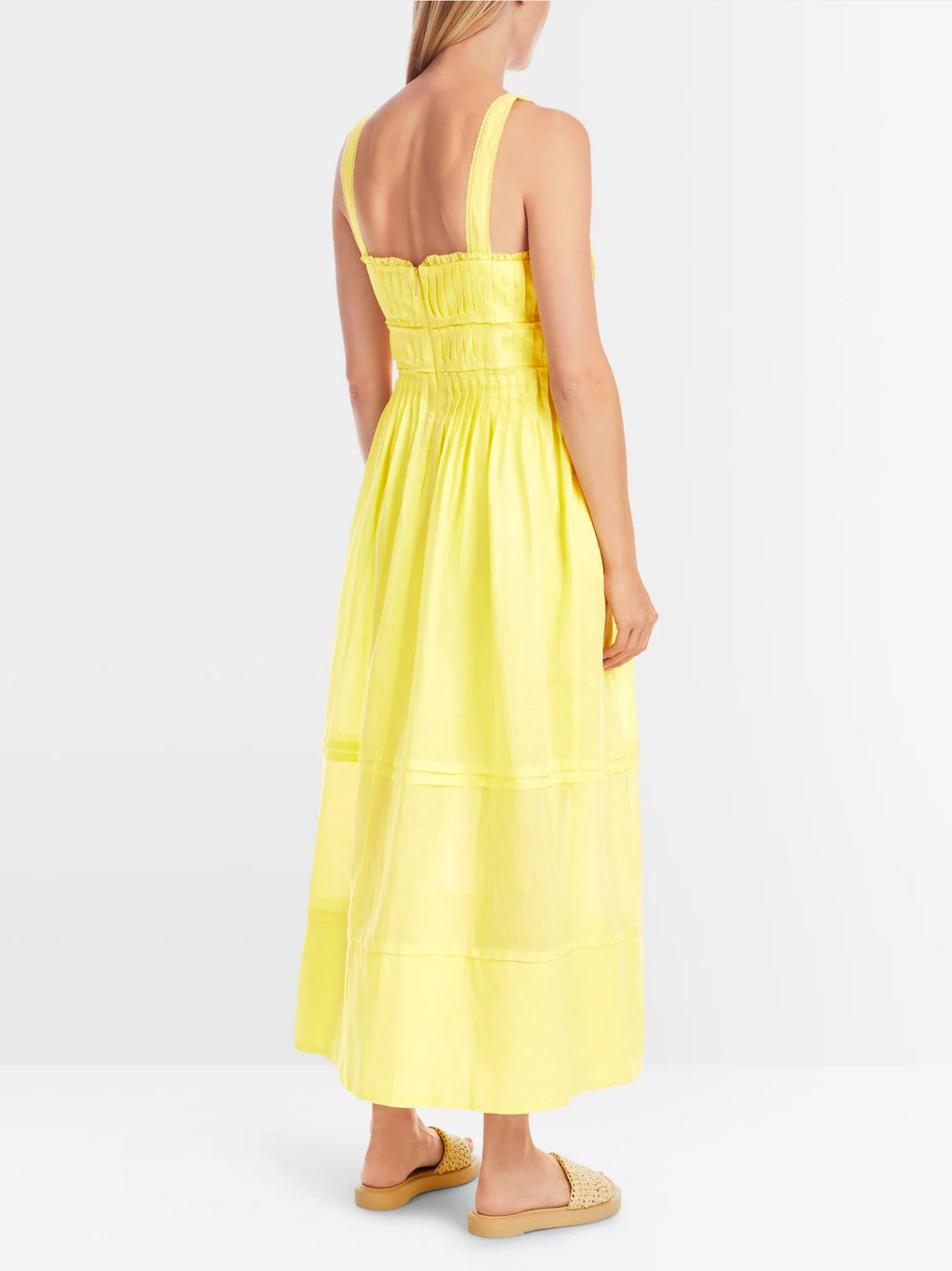 Plain midi dress with bustier