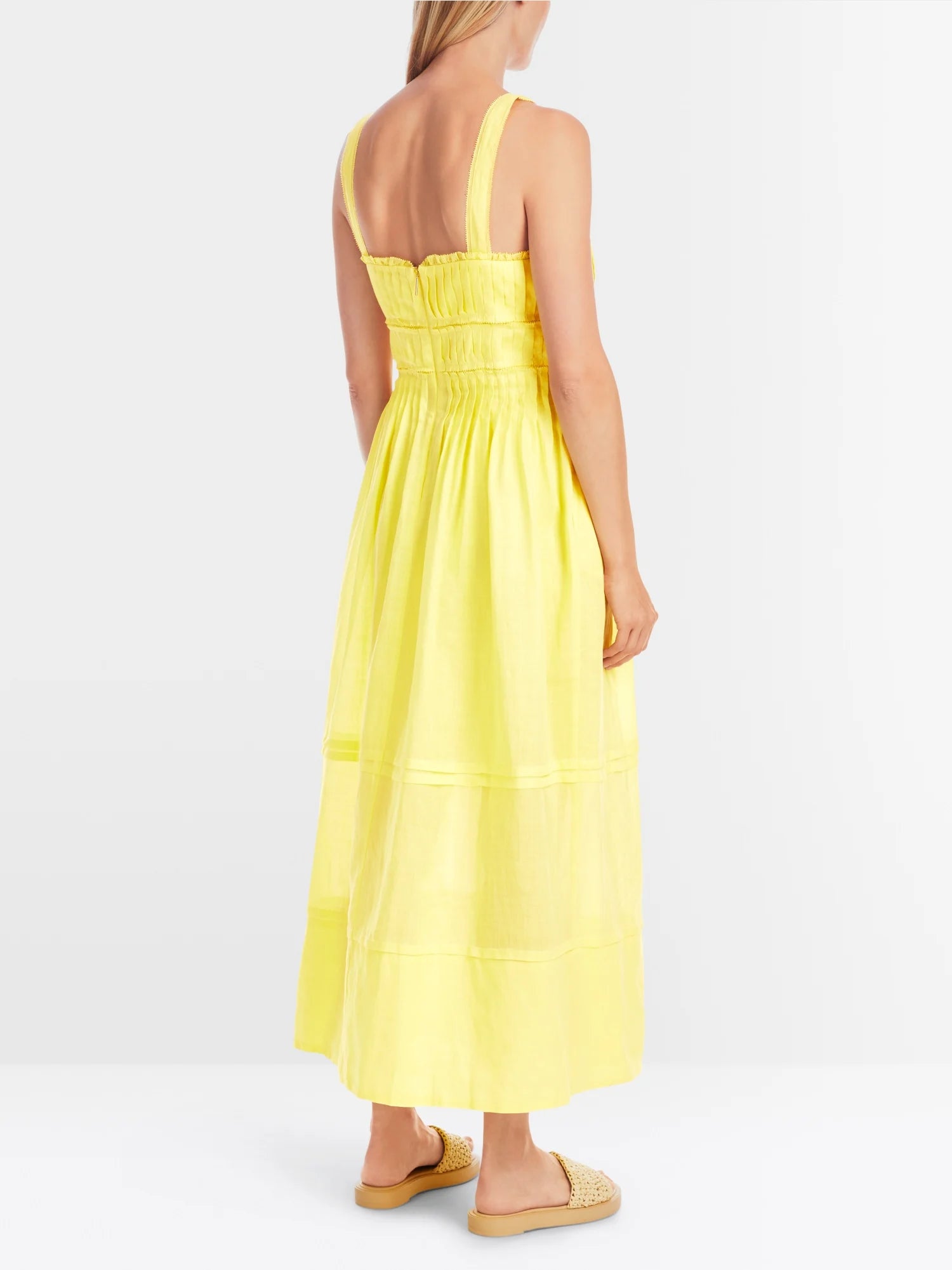 Plain midi dress with bustier
