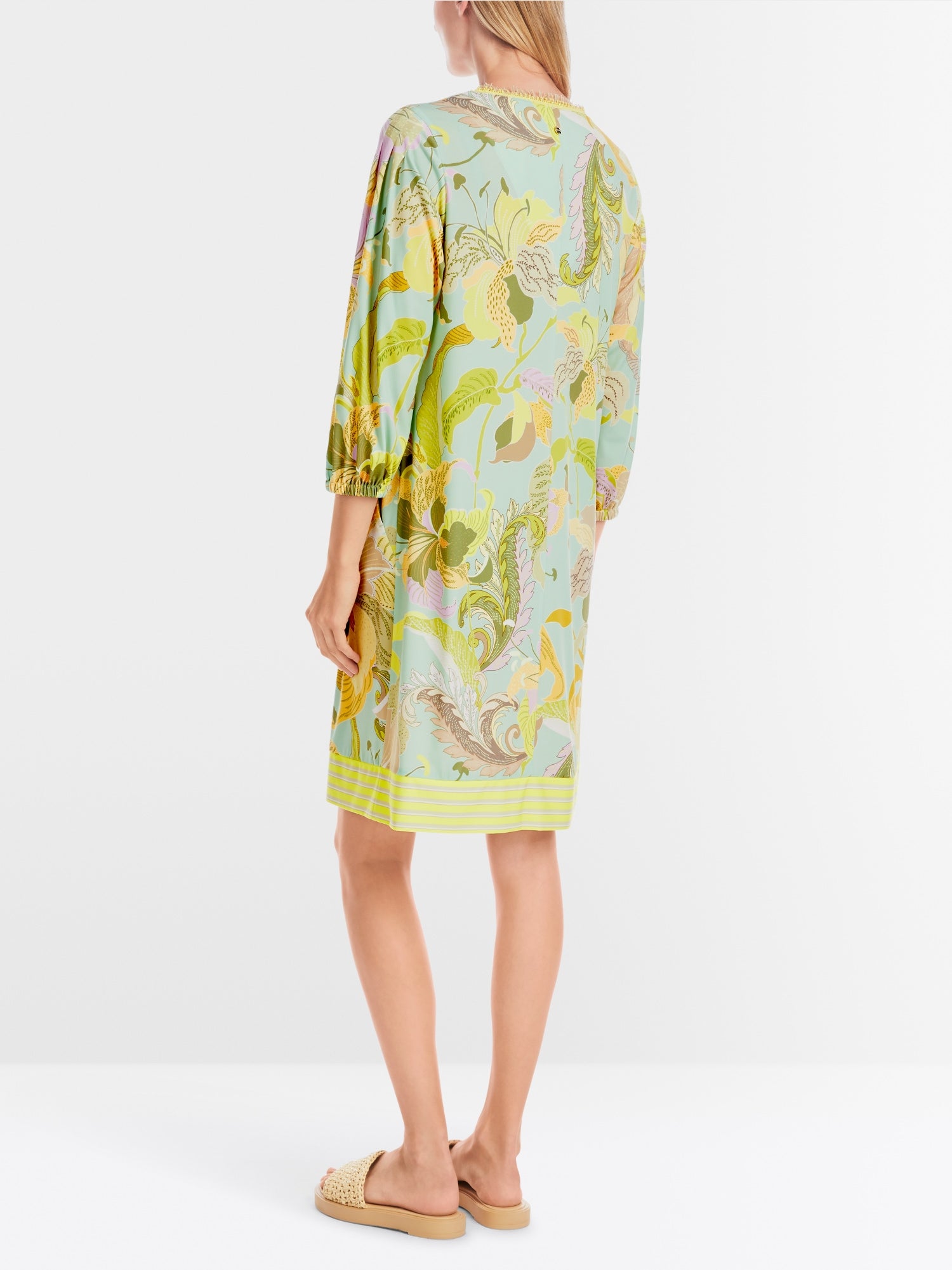 Soft flowing printed tunic dress