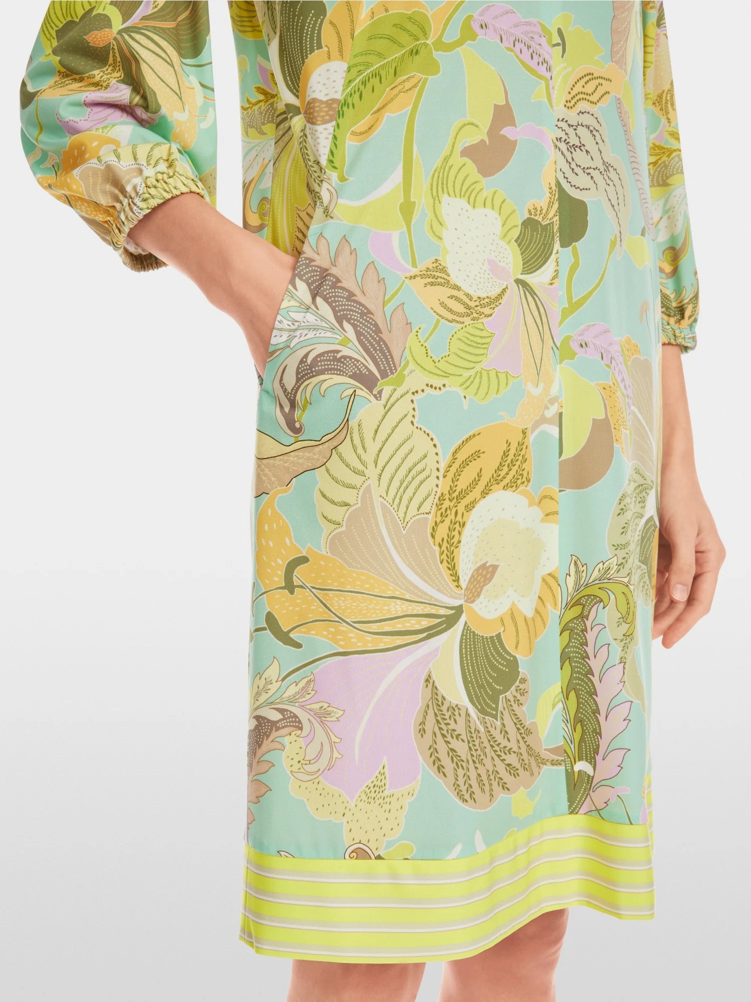 Soft flowing printed tunic dress