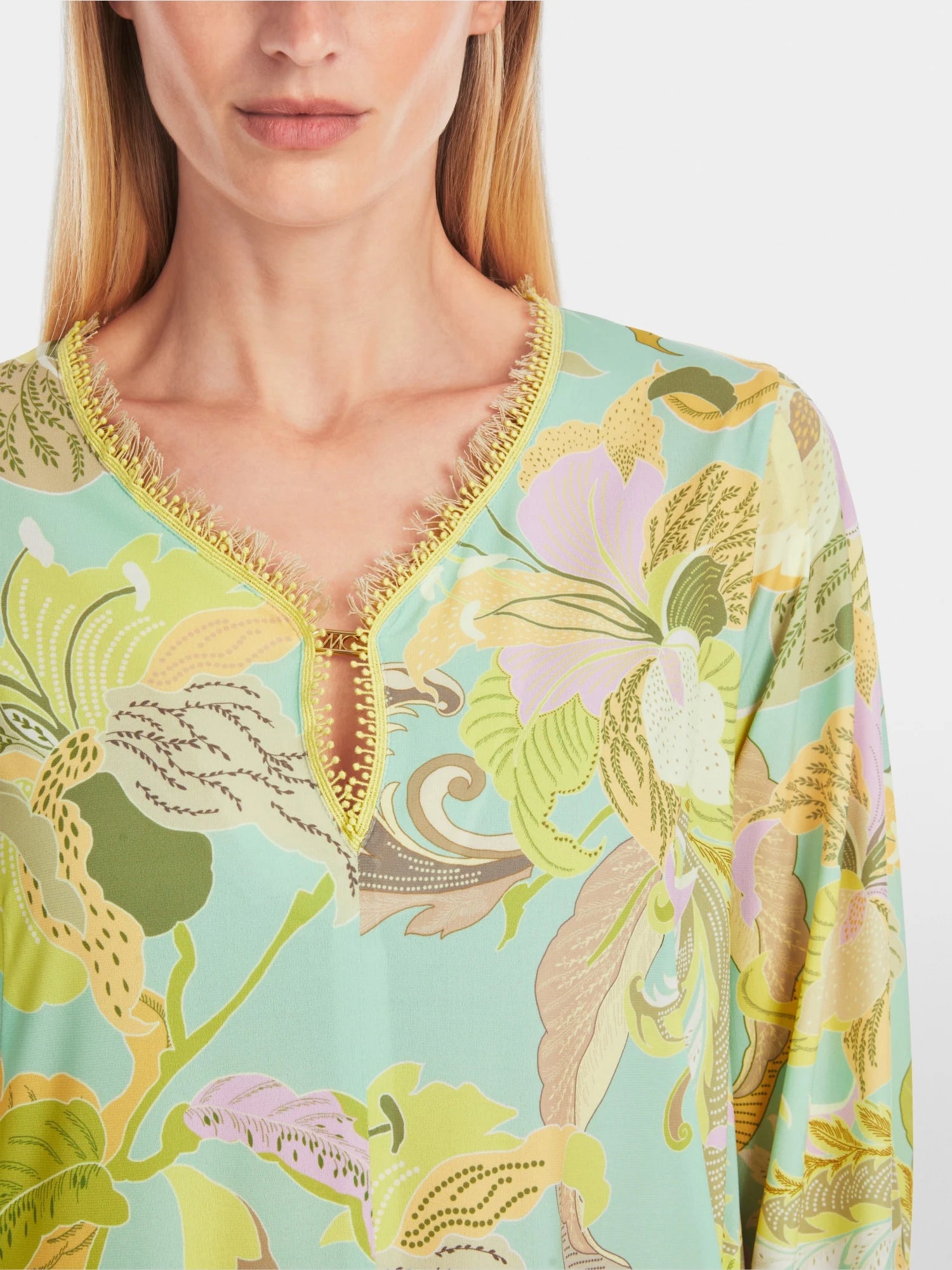 Soft flowing printed tunic dress