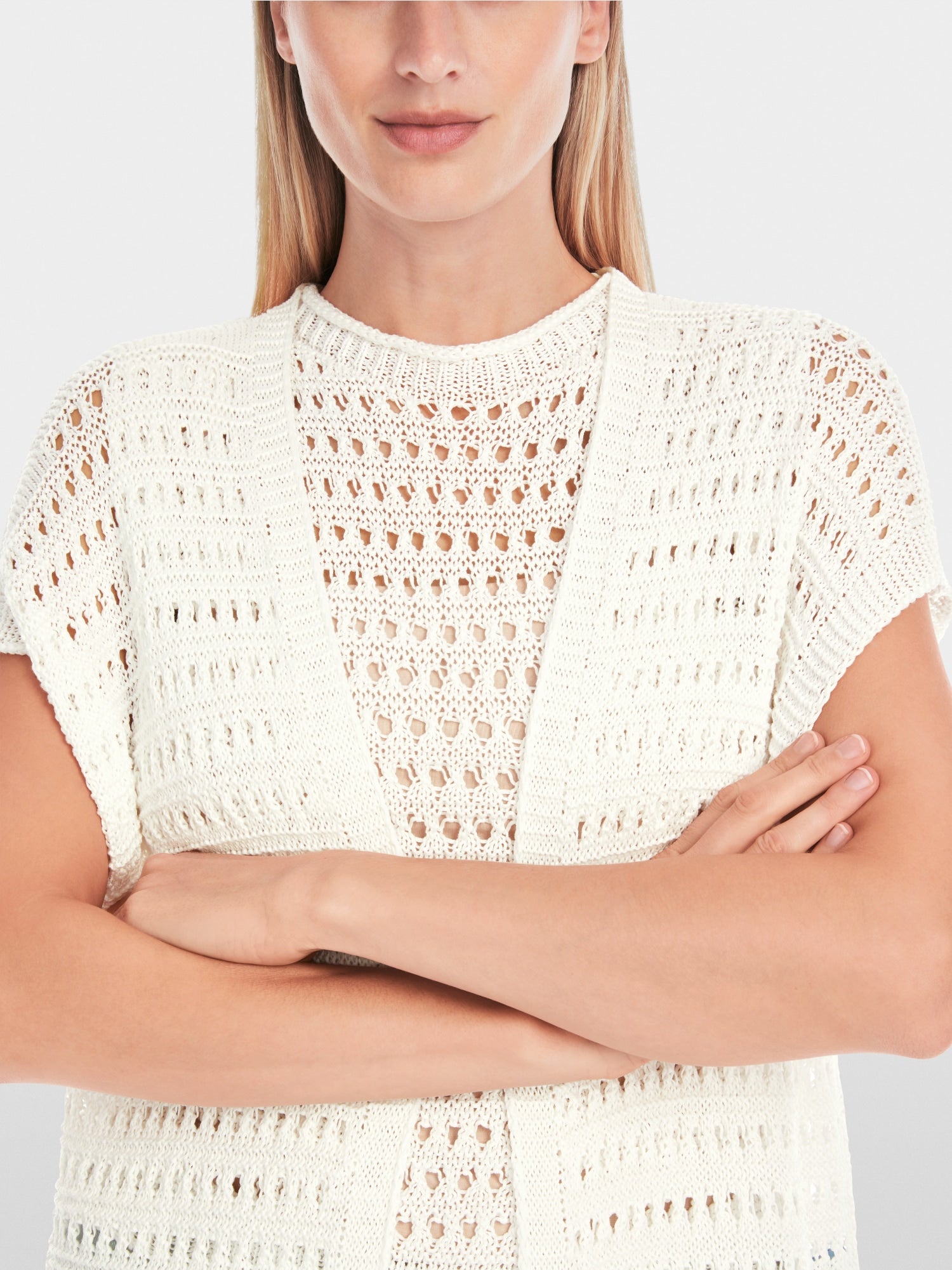 Ajour knit Rethink Together waistcoat