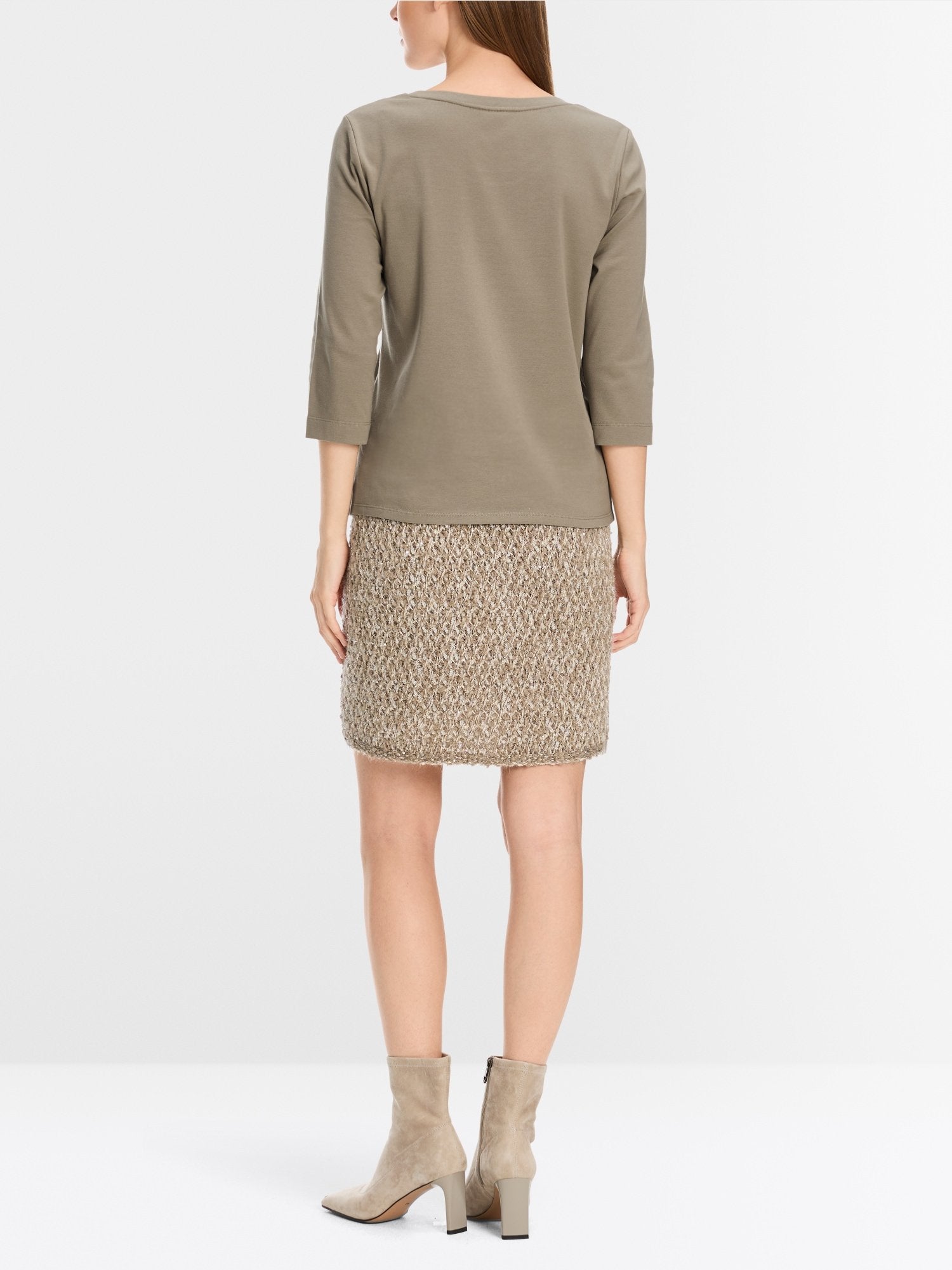 T-shirt with pearl embellishment