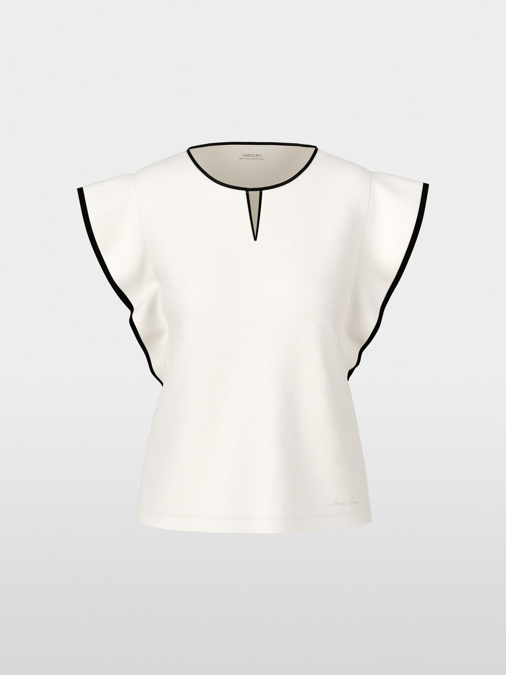 T-Shirt with Short Ruffle Sleeves