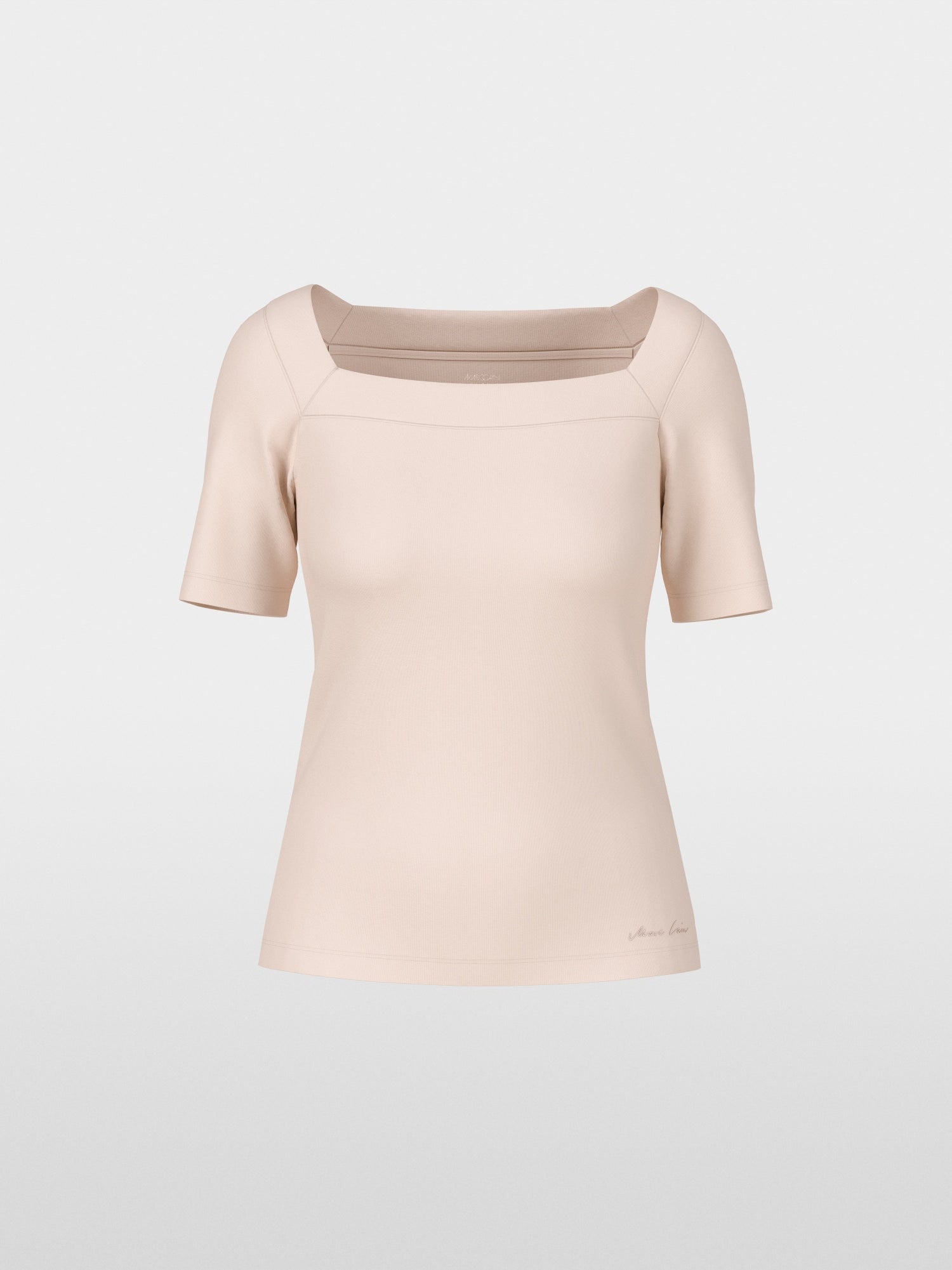 T-shirt with square neckline