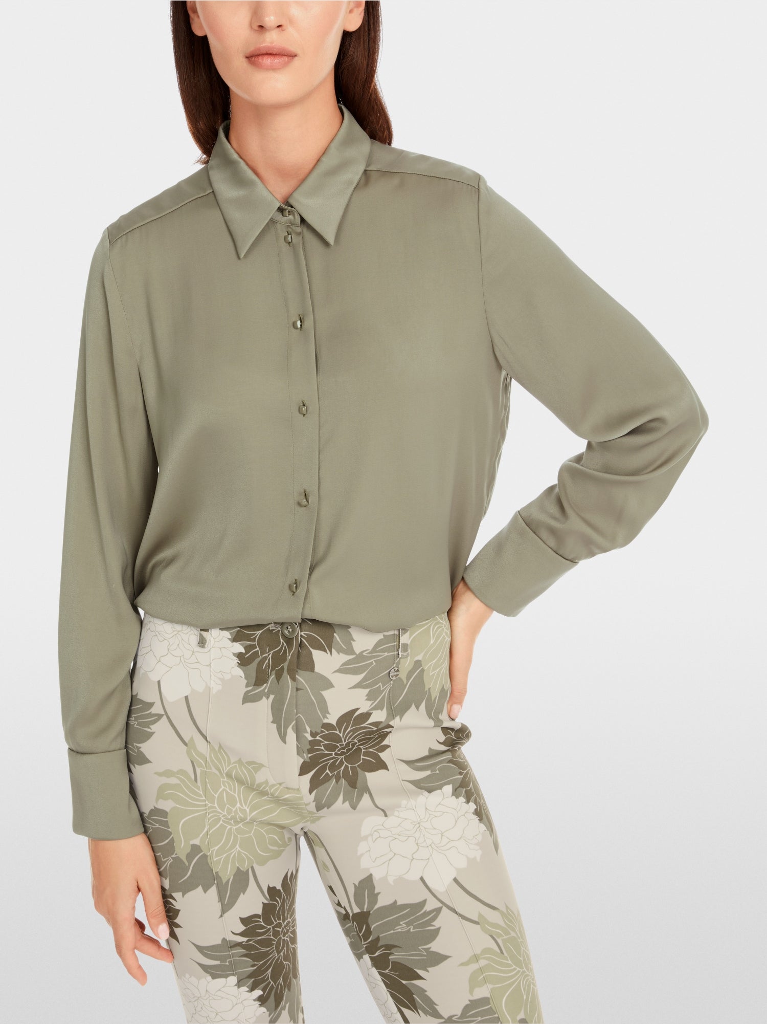 Blouse in viscose crepe