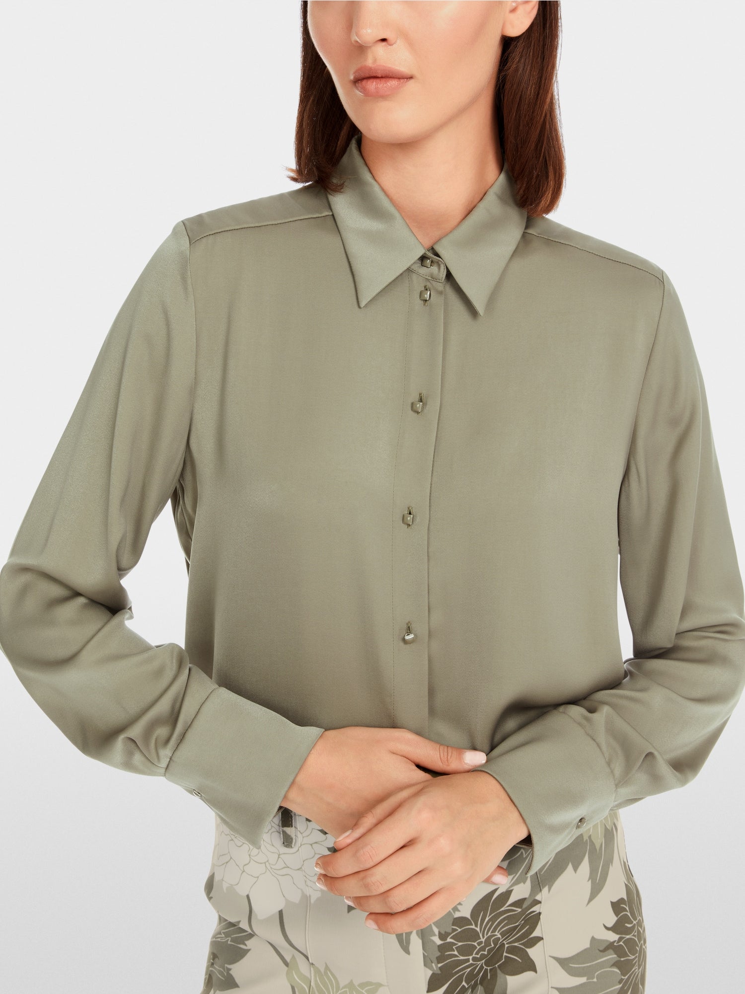 Blouse in viscose crepe