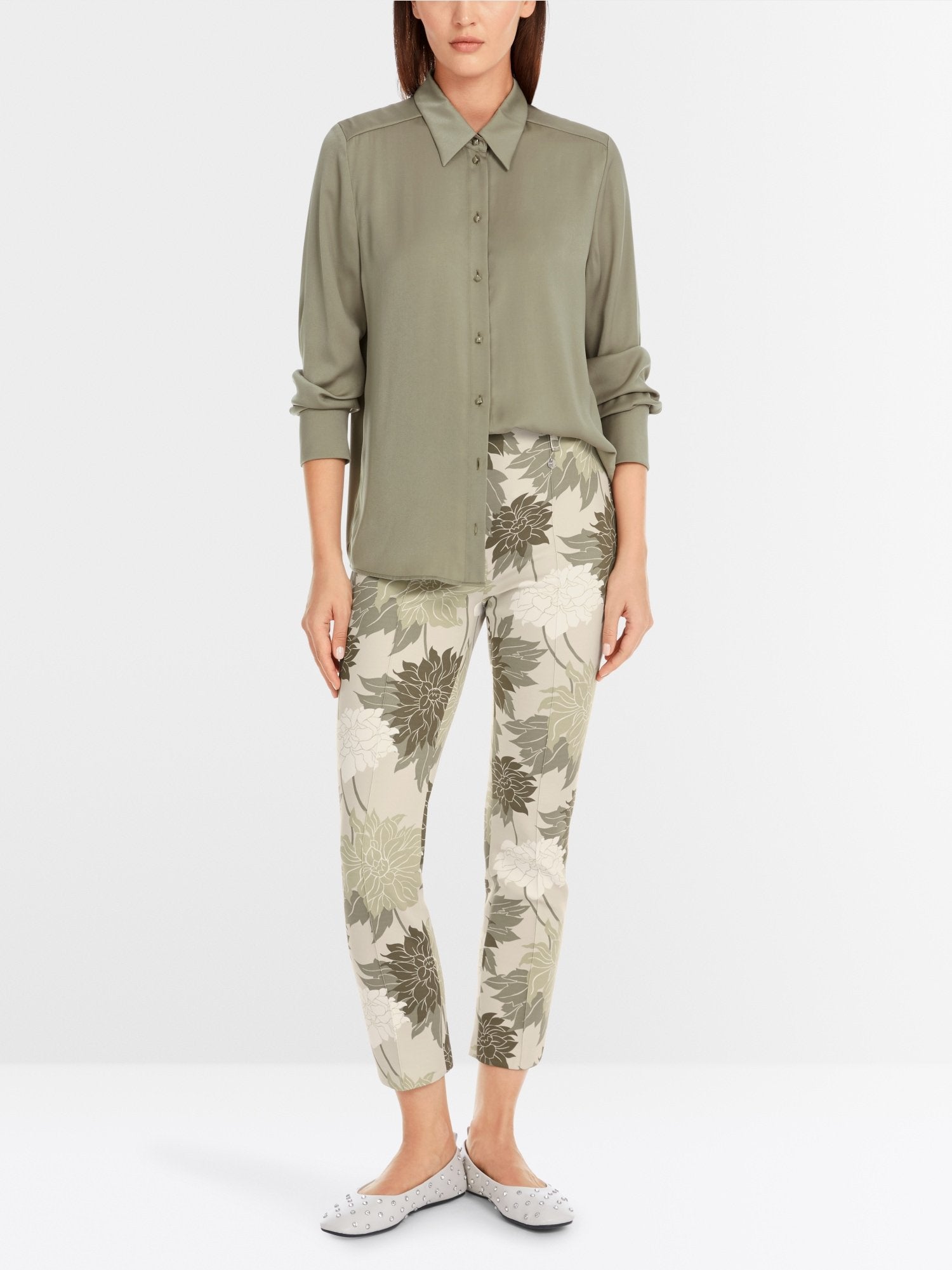 Blouse in viscose crepe