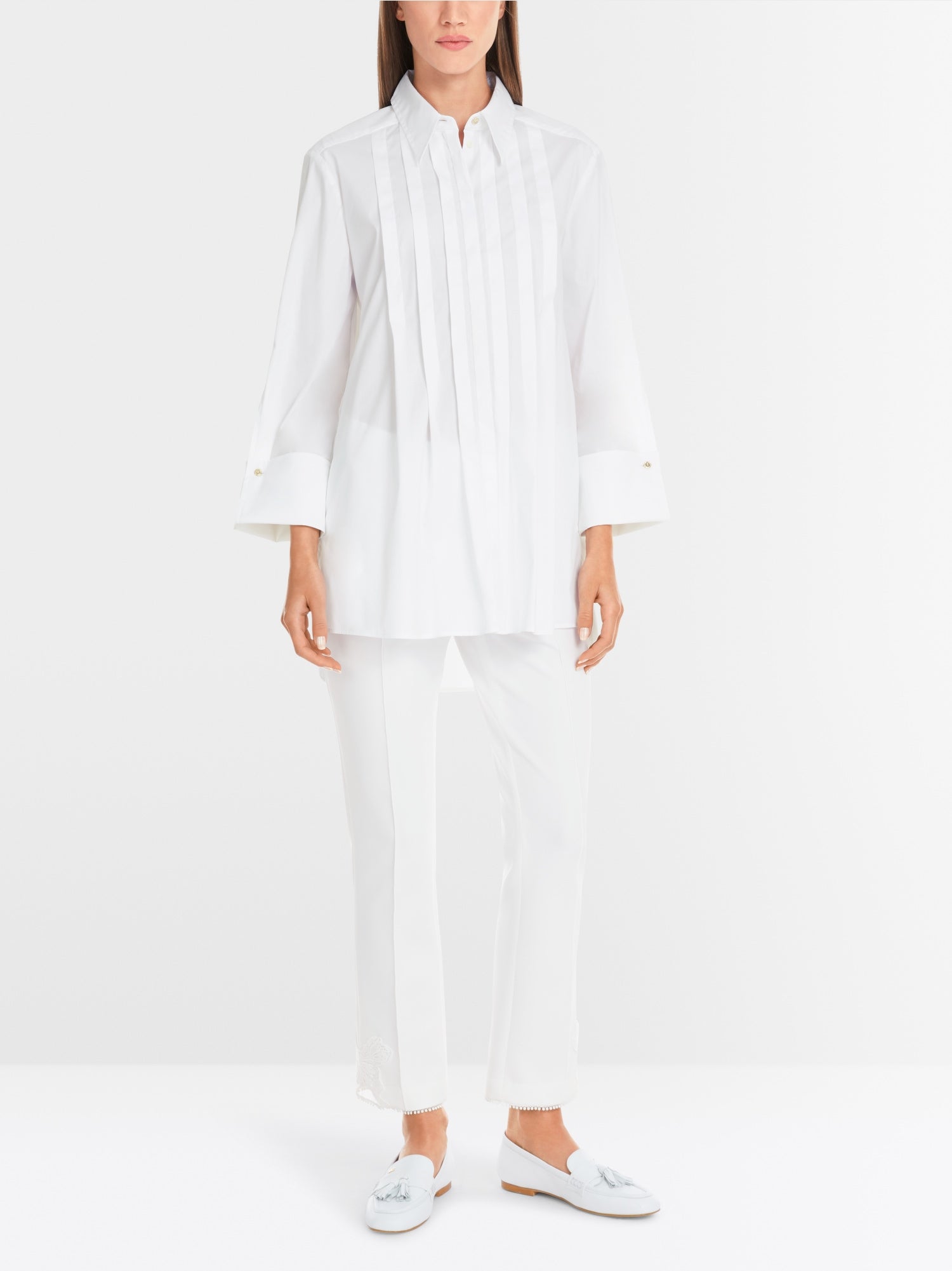 Blouse with Pleated Front