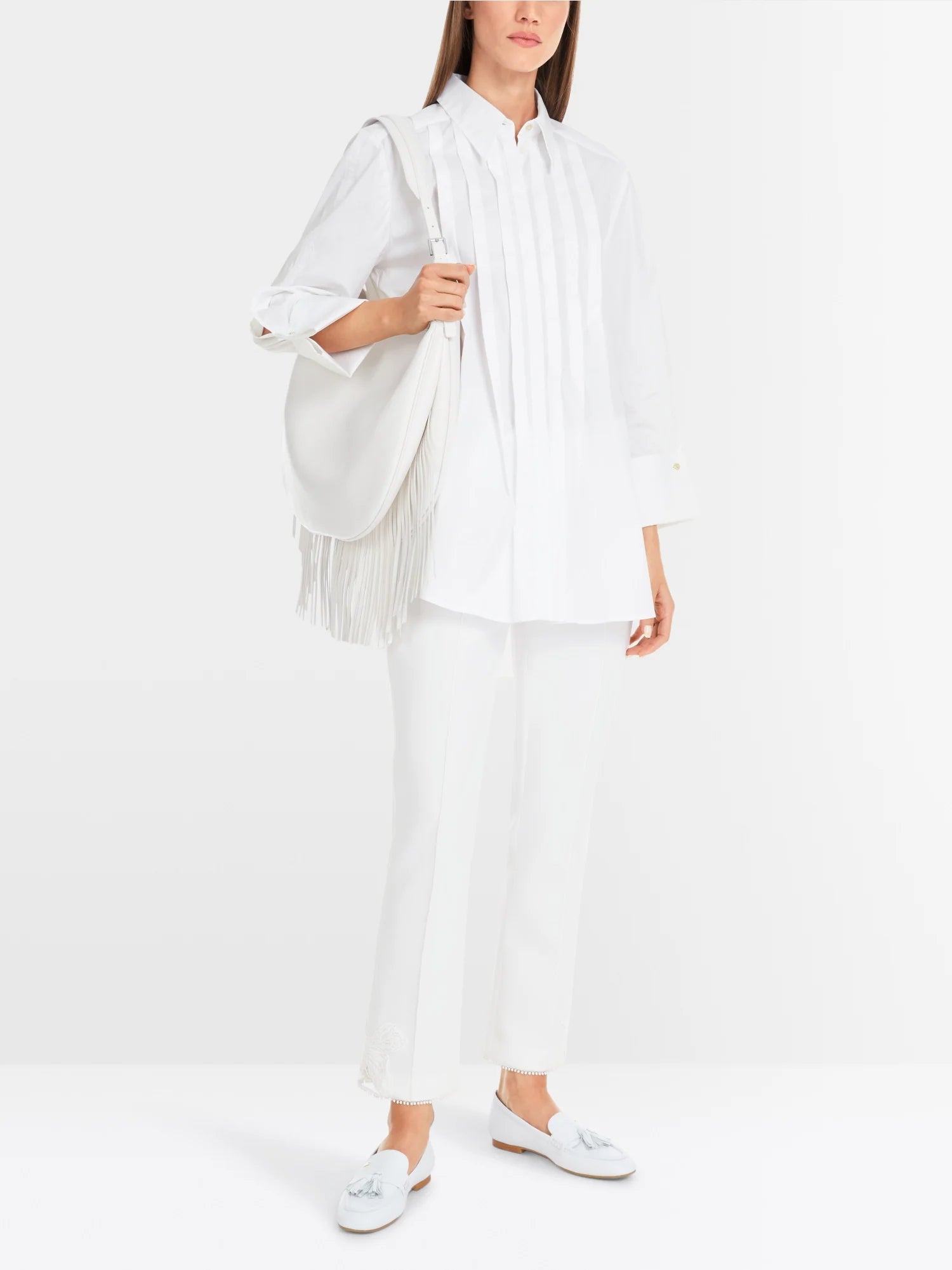 Blouse with Pleated Front