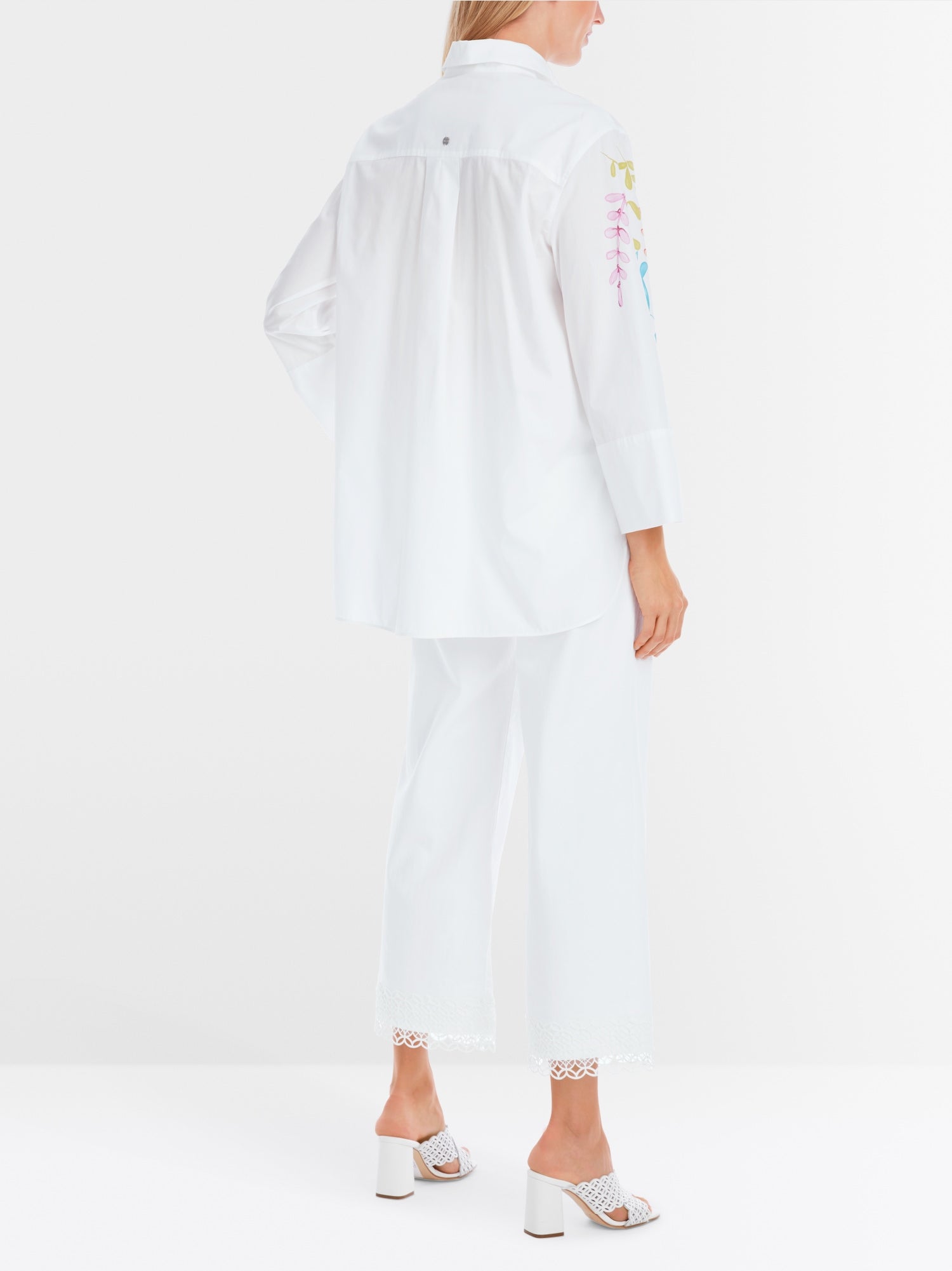 Organic cotton shirt blouse with print
