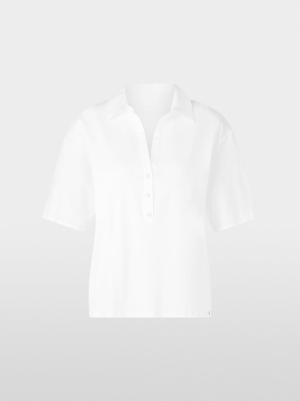 Oversized material-mix polo shirt