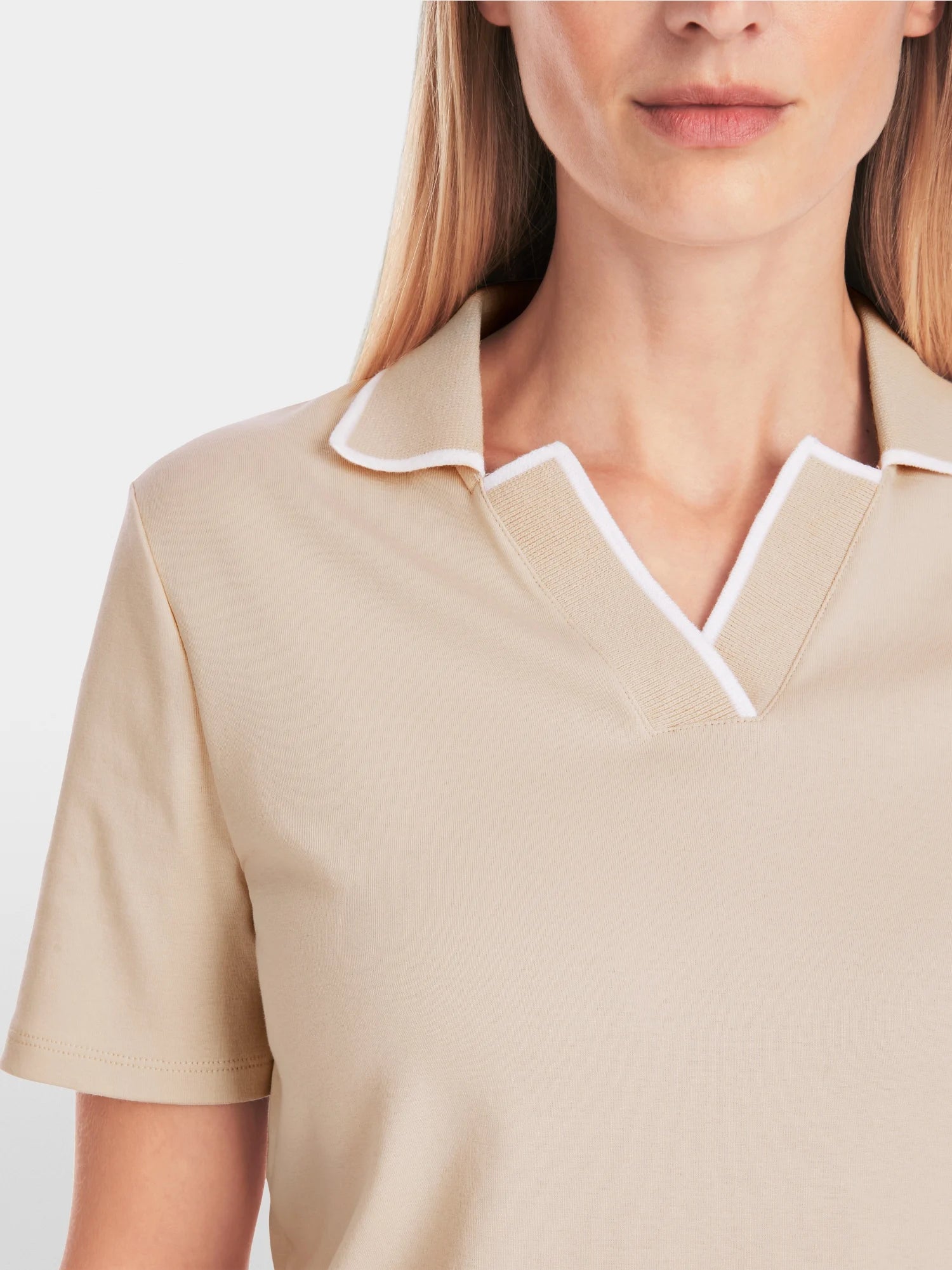 Cotton jersey polo shirt
