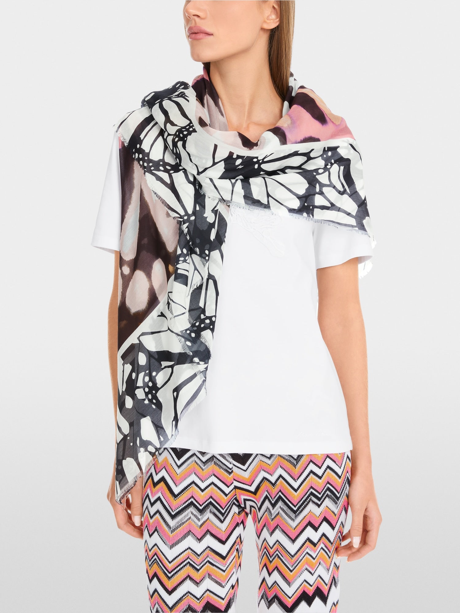 Delicate Scarf in Cotton and Silk