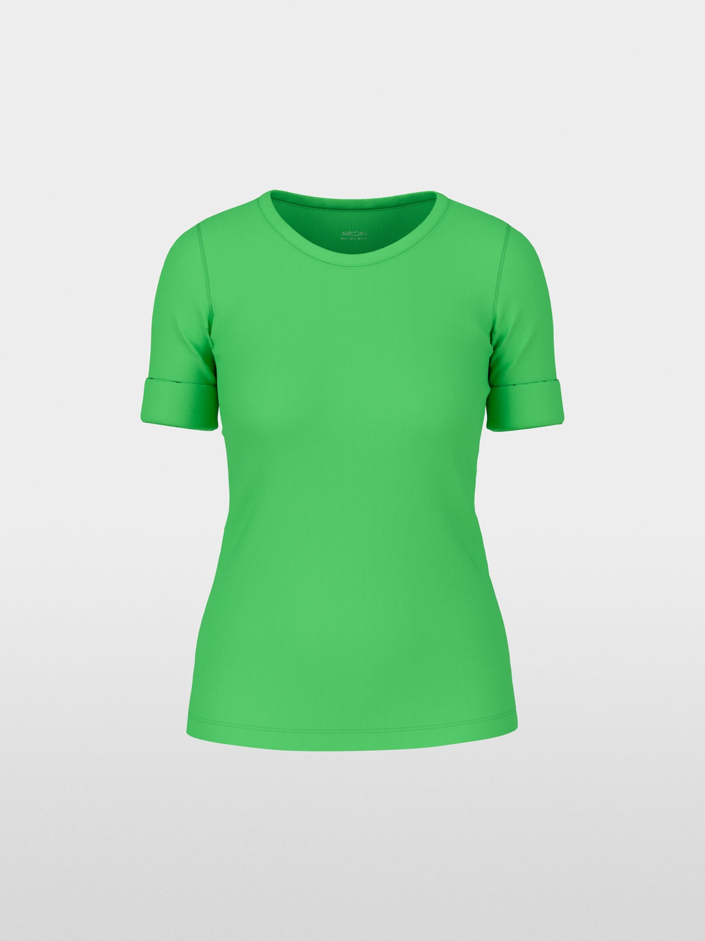 Solid T-shirt in stretchy cotton rib