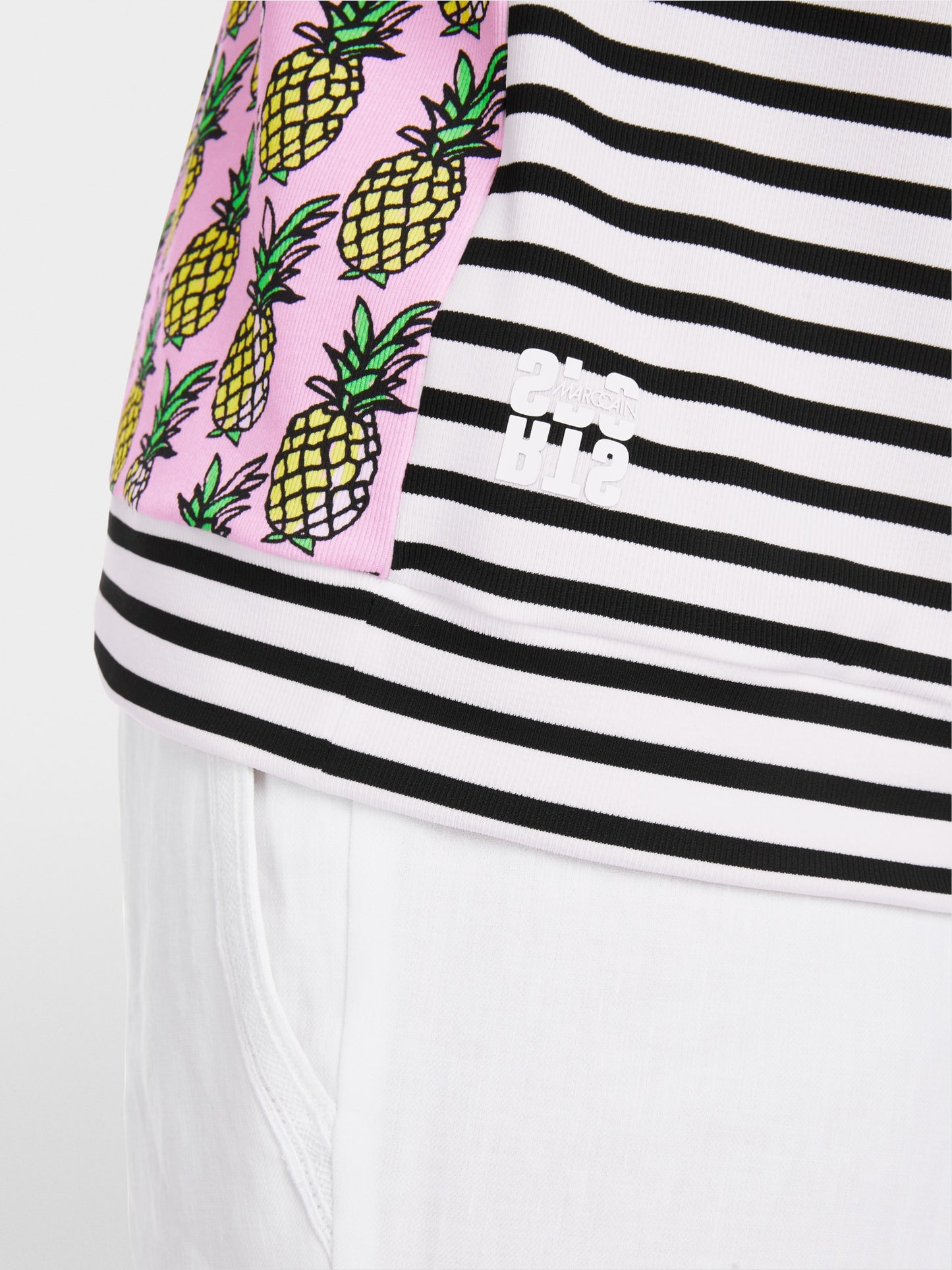 T-shirt with pineapples and stripes