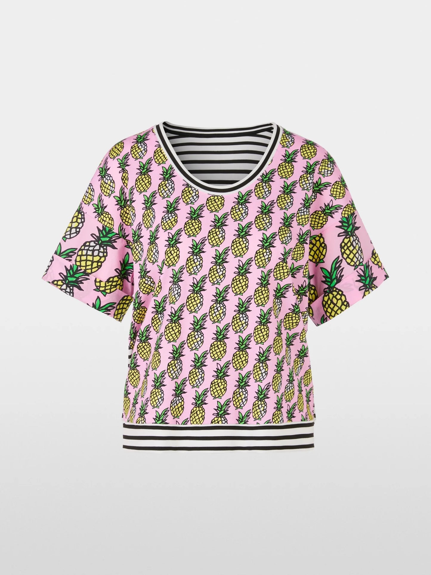 T-shirt with pineapples and stripes