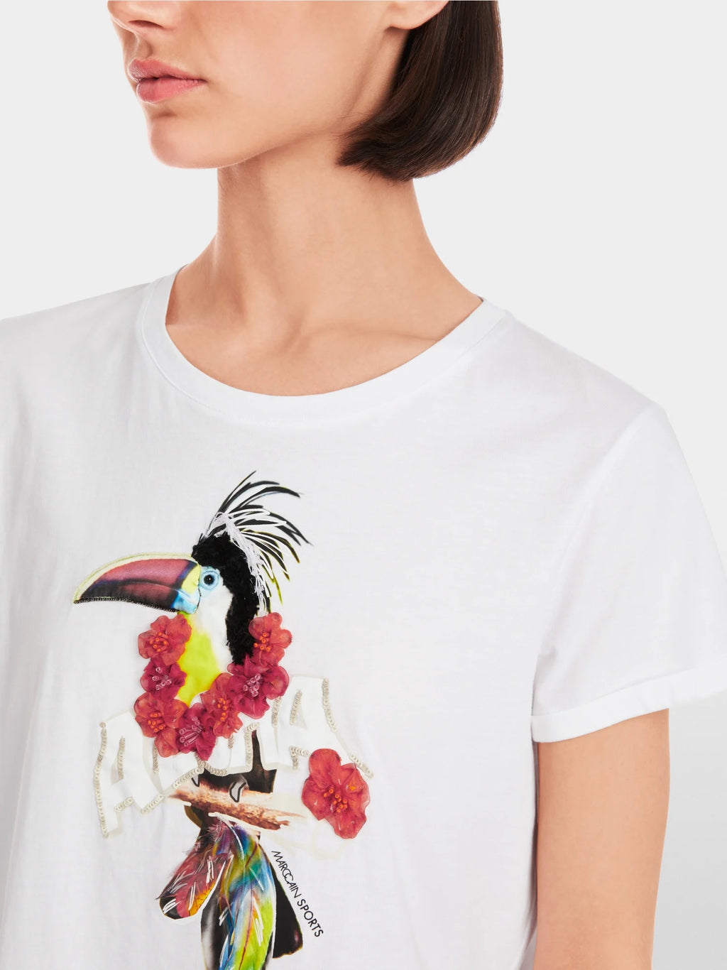 T-shirt with 3D toucan print