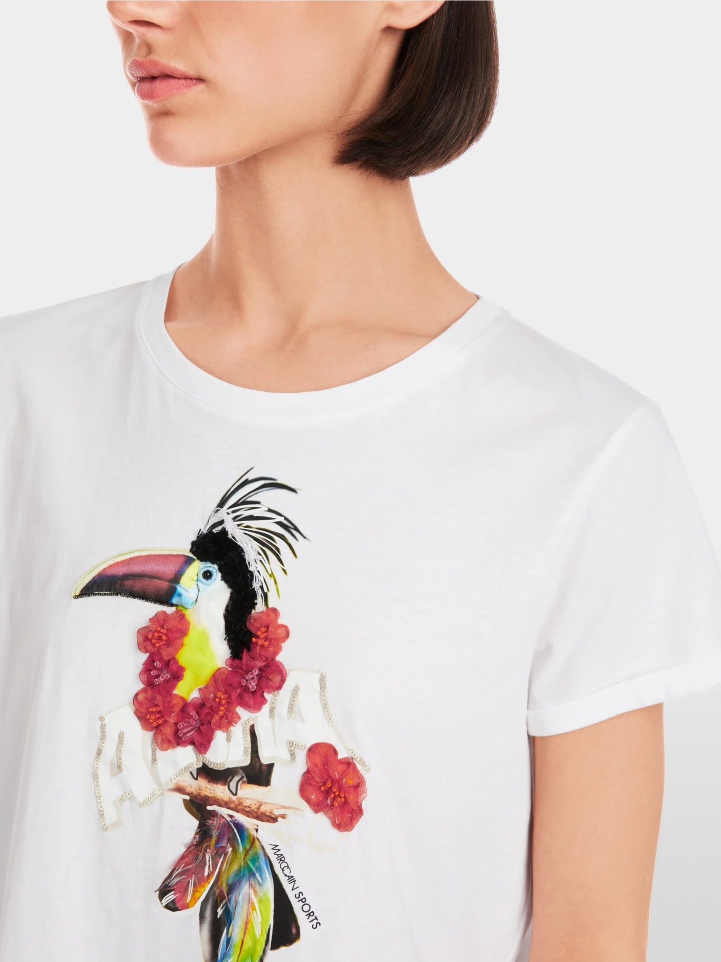 T-shirt with 3D toucan print