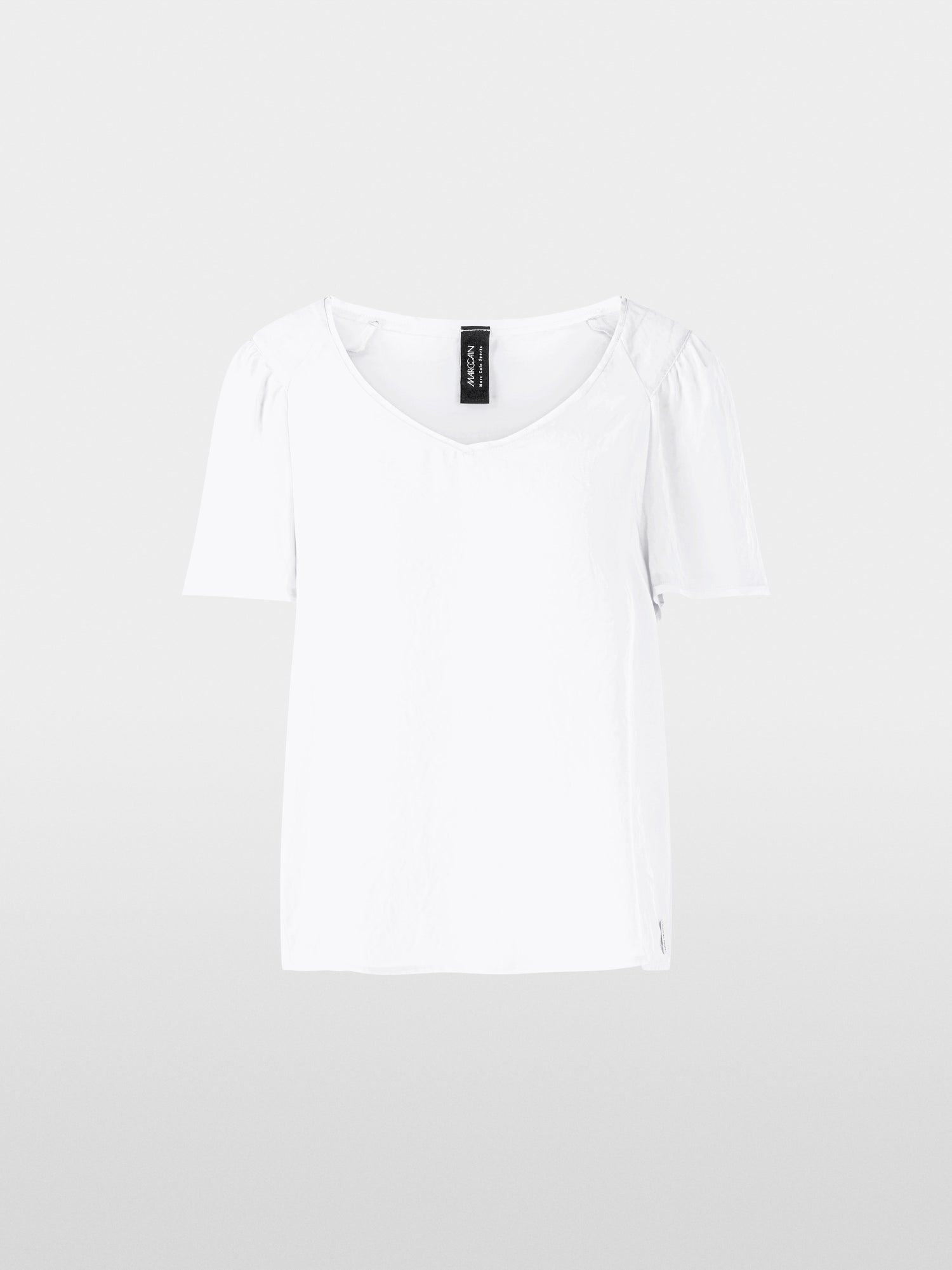 Slip-on blouse with ruffle details