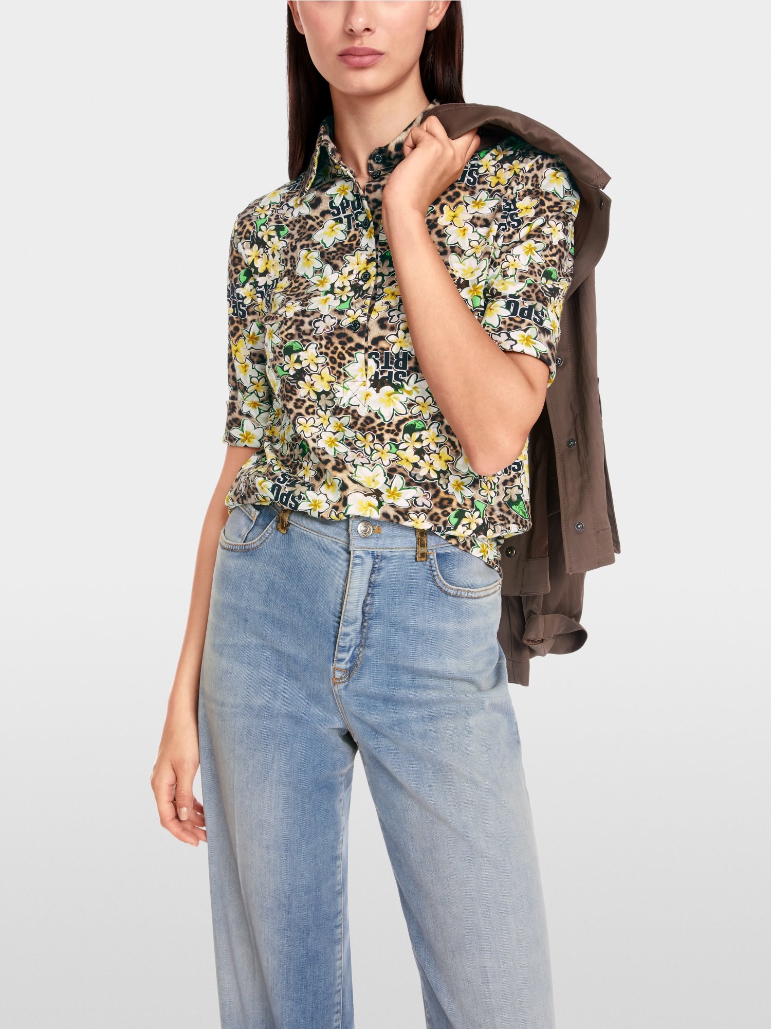 Polo shirt with all-over print