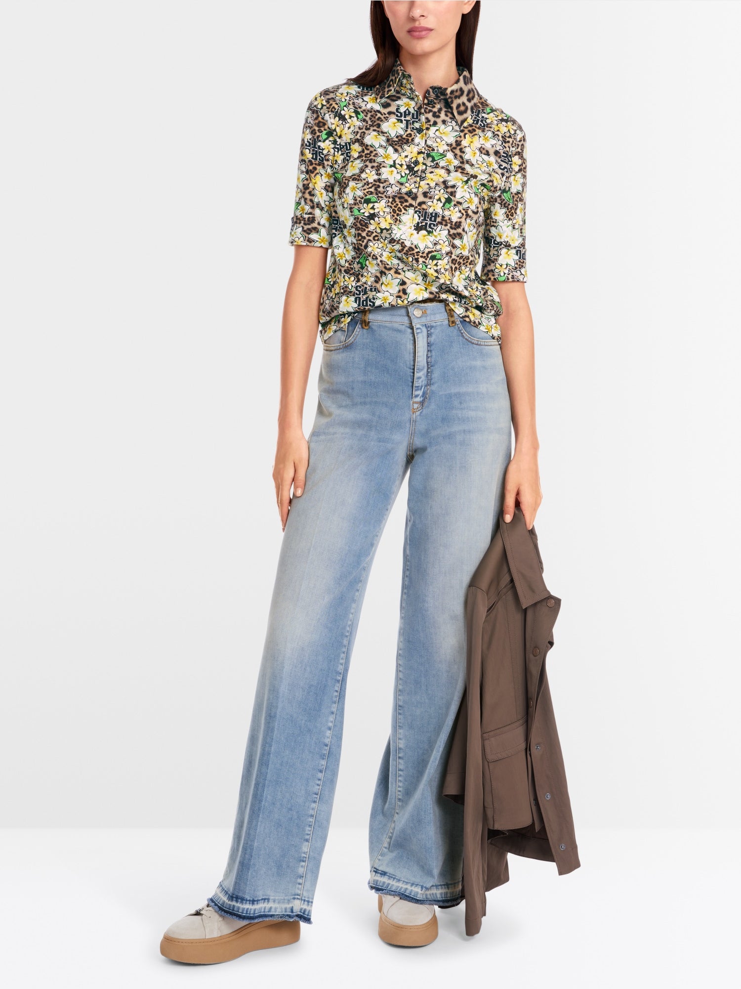 Polo shirt with all-over print