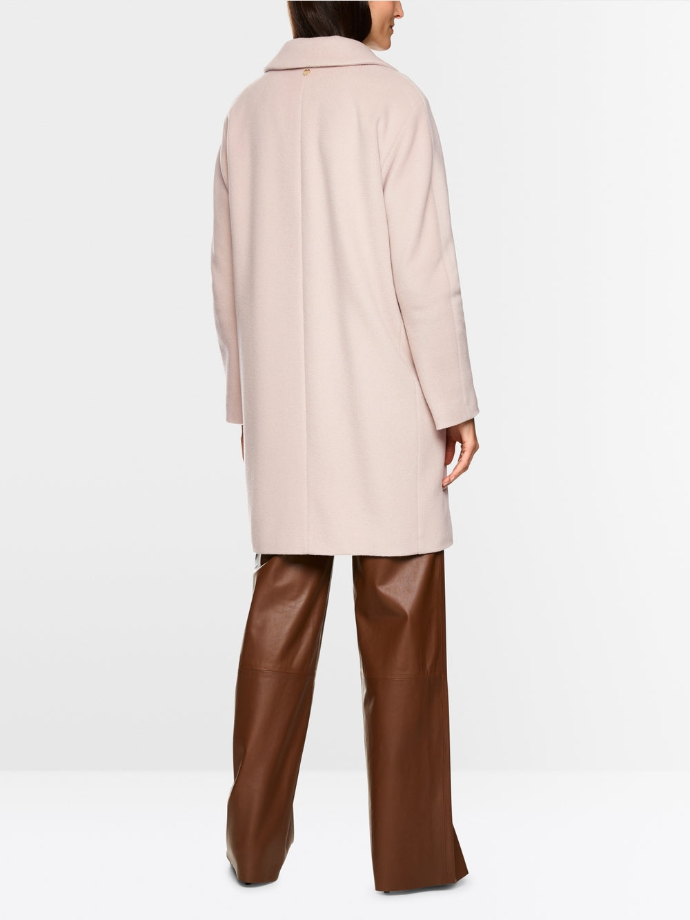 Wide coat in alpaca wool blend