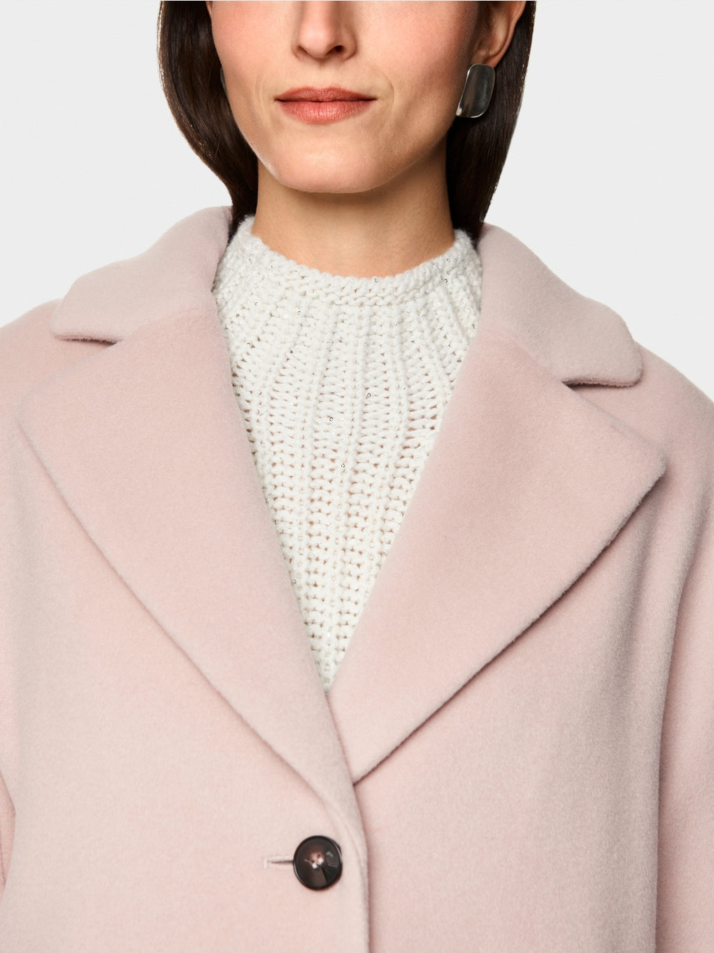 Wide coat in alpaca wool blend