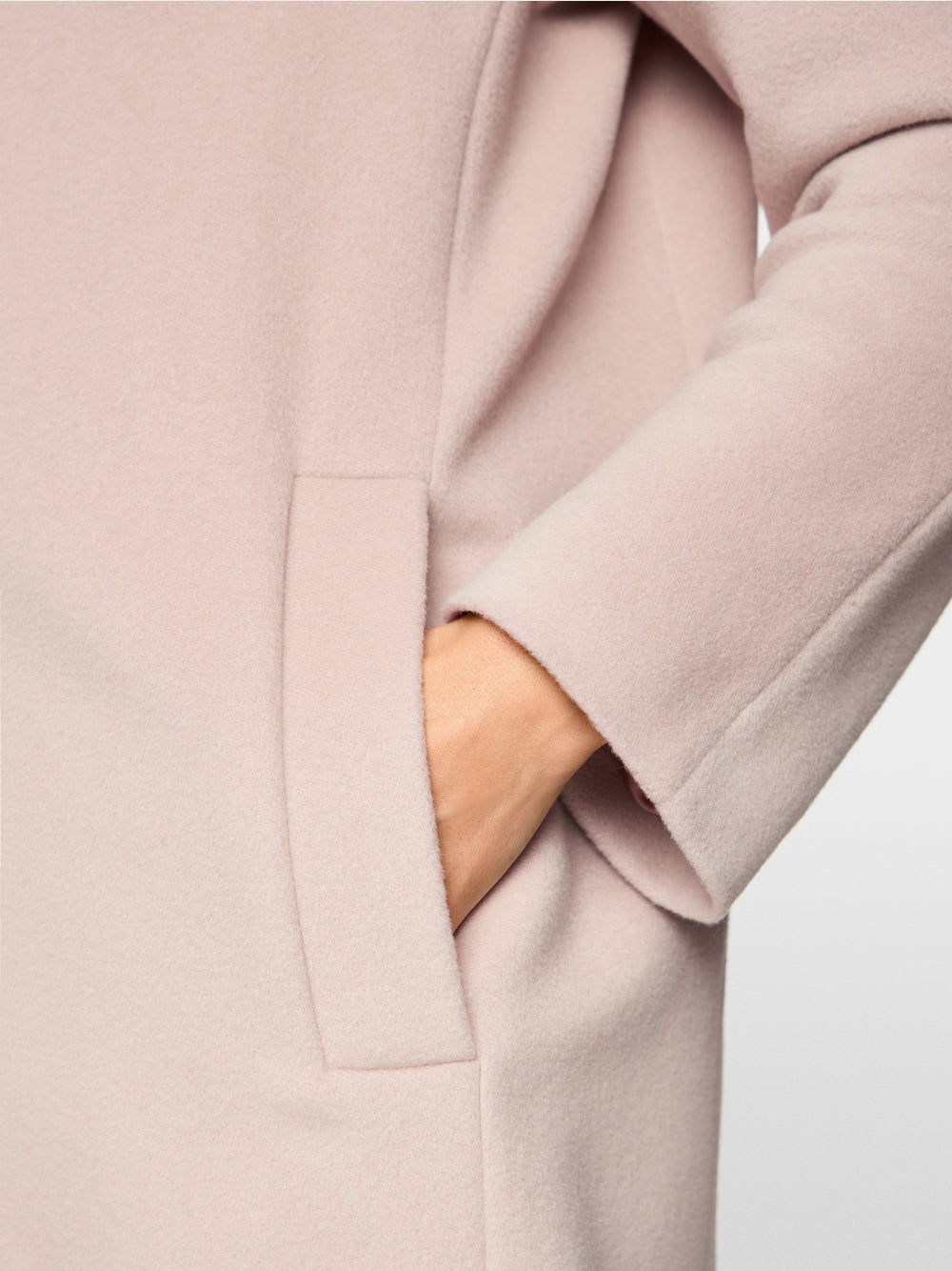 Wide coat in alpaca wool blend