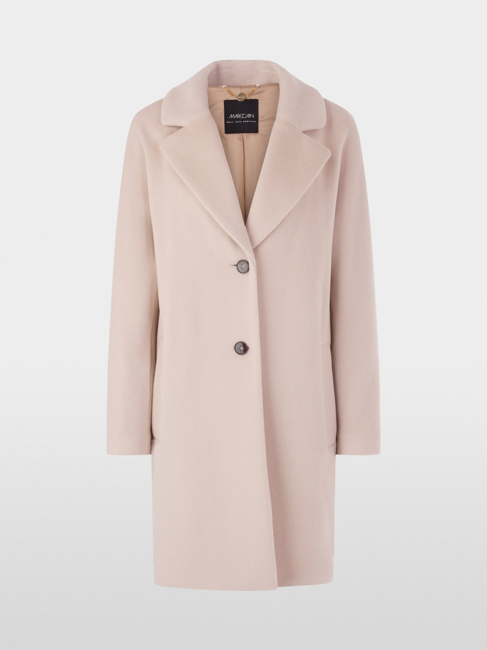 Wide coat in alpaca wool blend