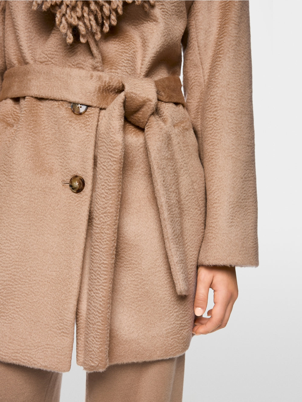 Coat with statement collar