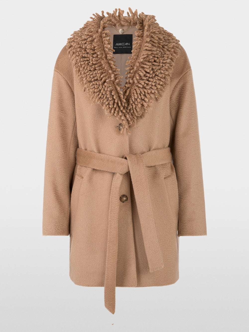 Coat with statement collar