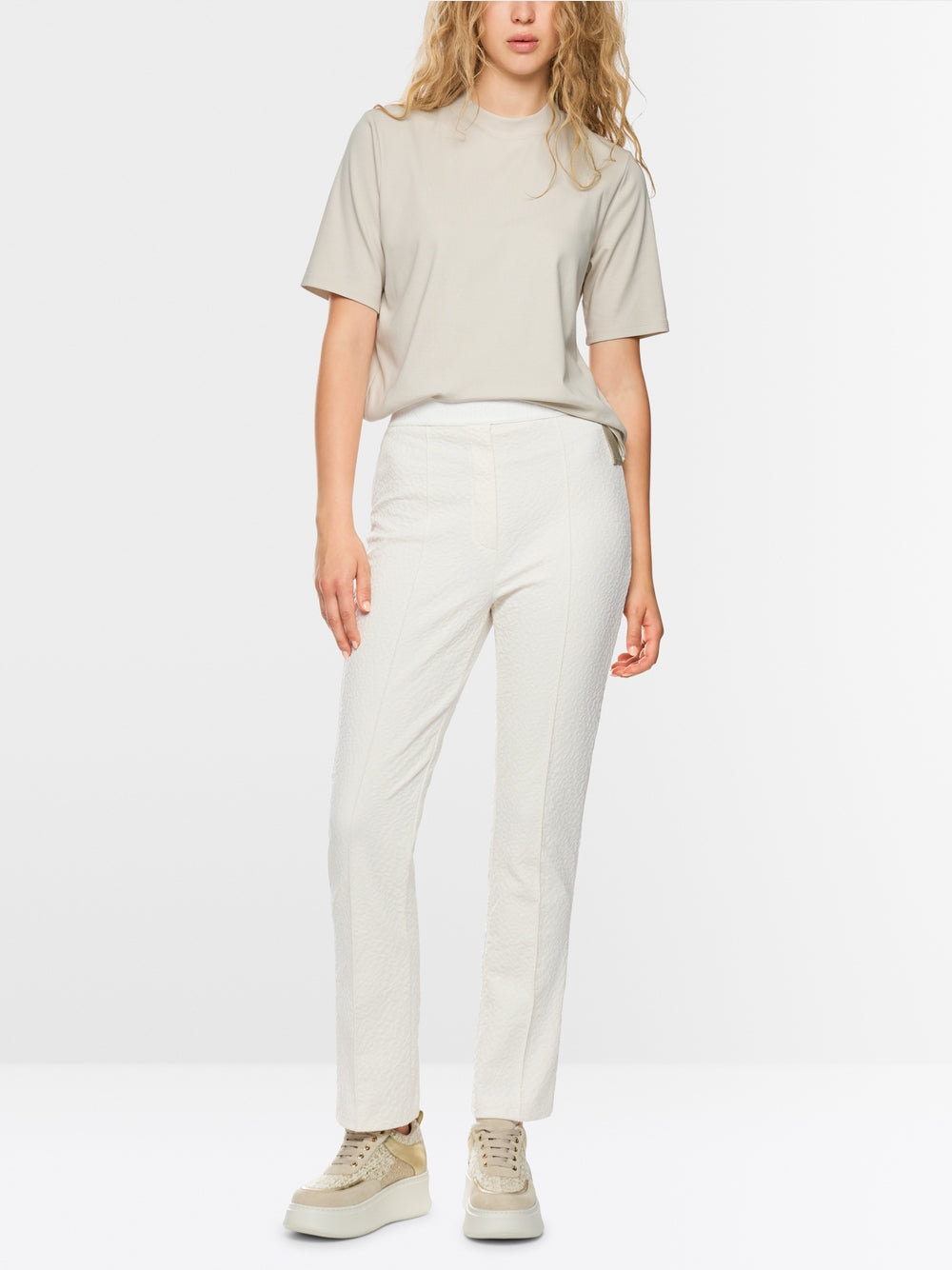 FREDERICA leopard print fabric trousers