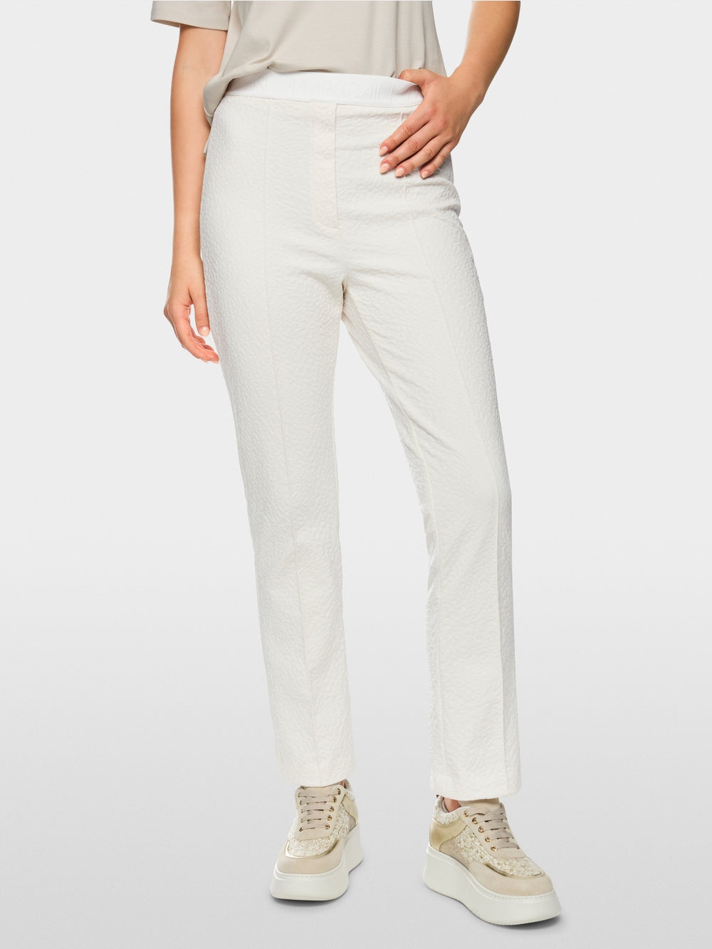 FREDERICA leopard print fabric trousers