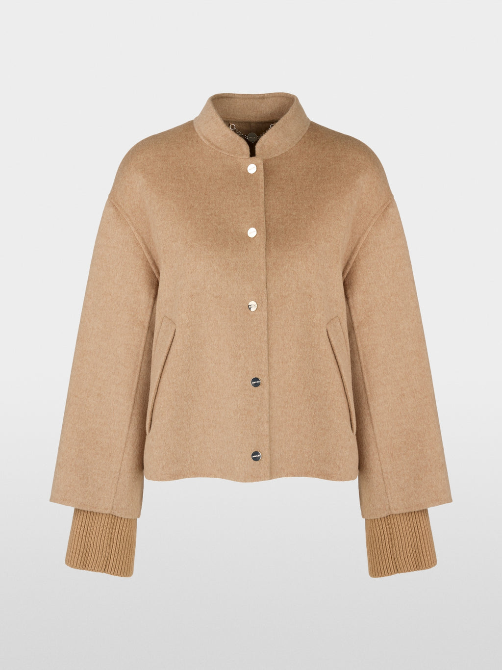 Oversized jacket with cuffed sleeves