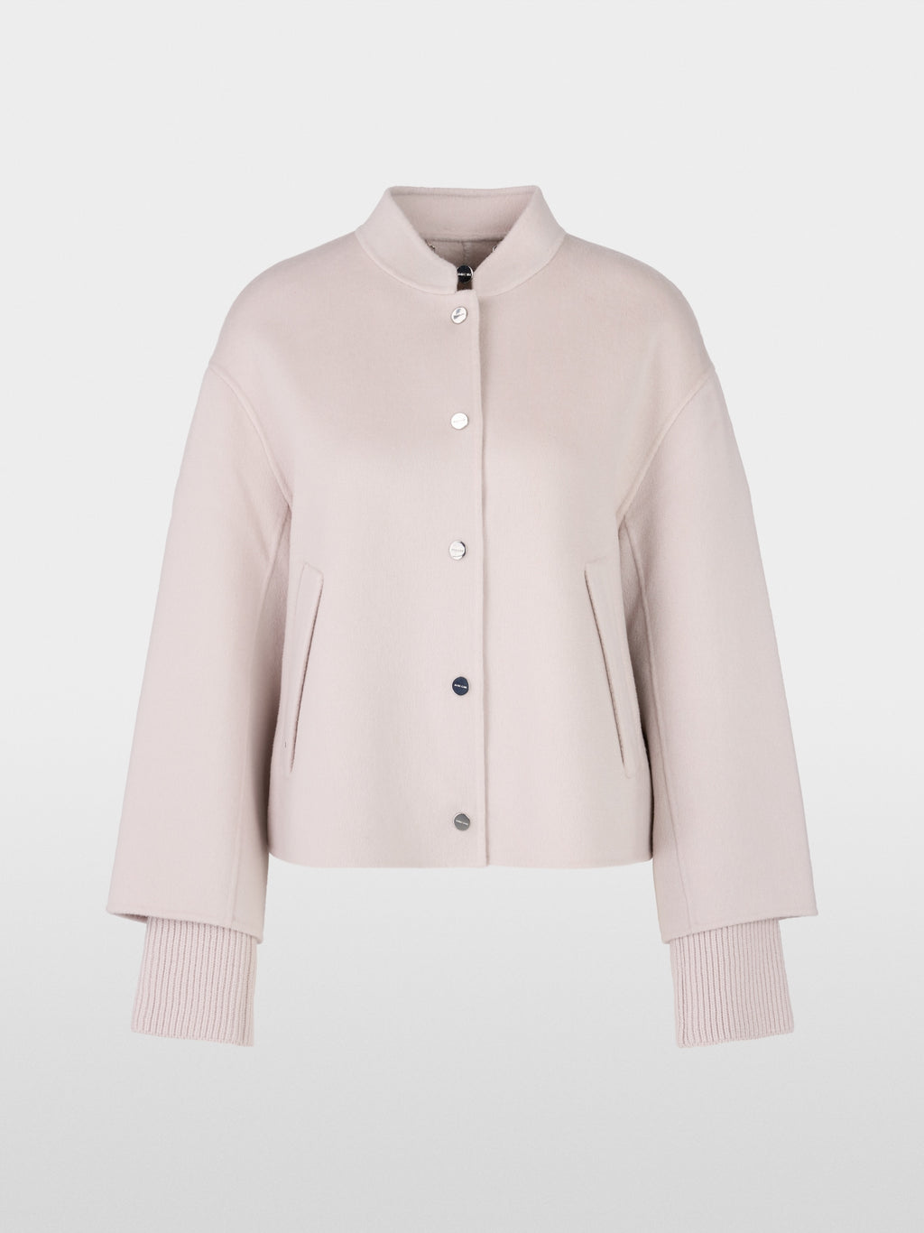 Oversized jacket with cuffed sleeves