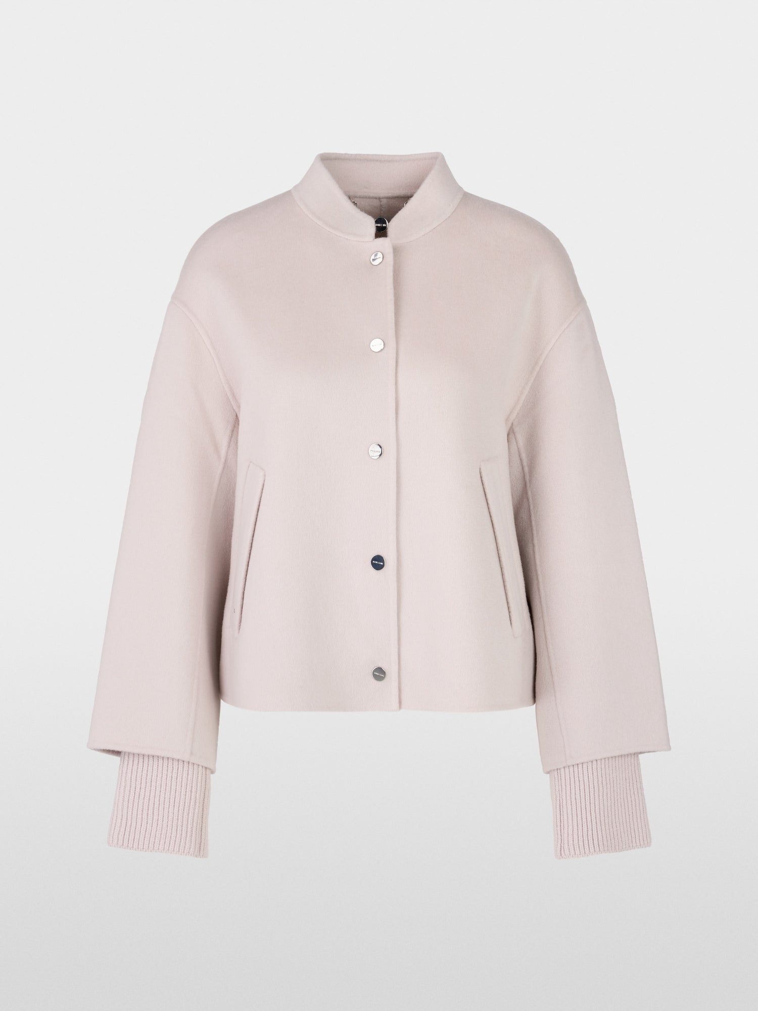 Oversized jacket with cuffed sleeves