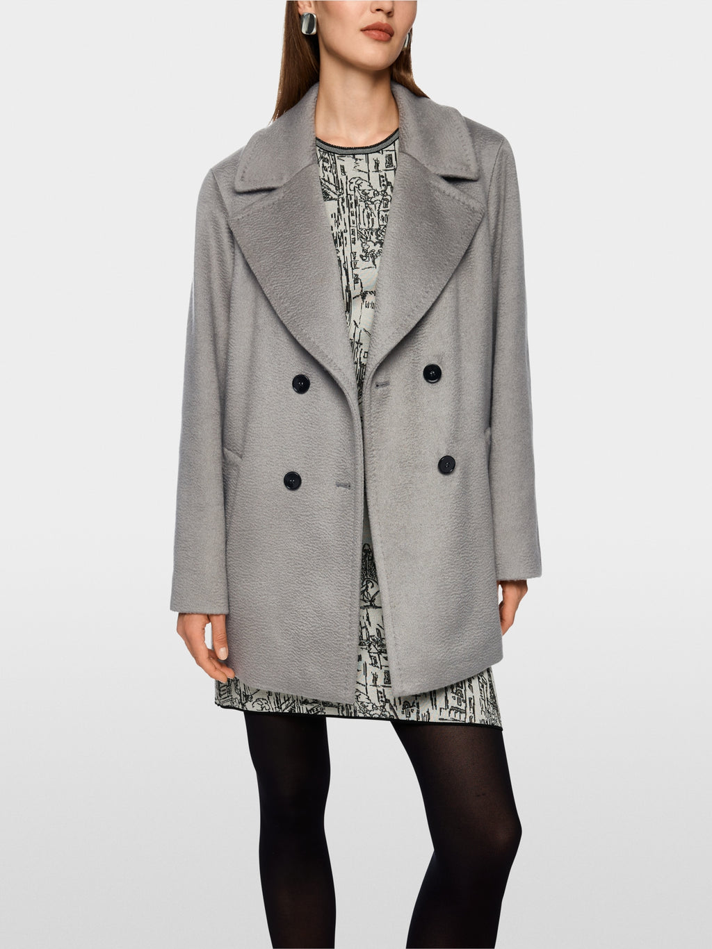 Double-breasted wool coat